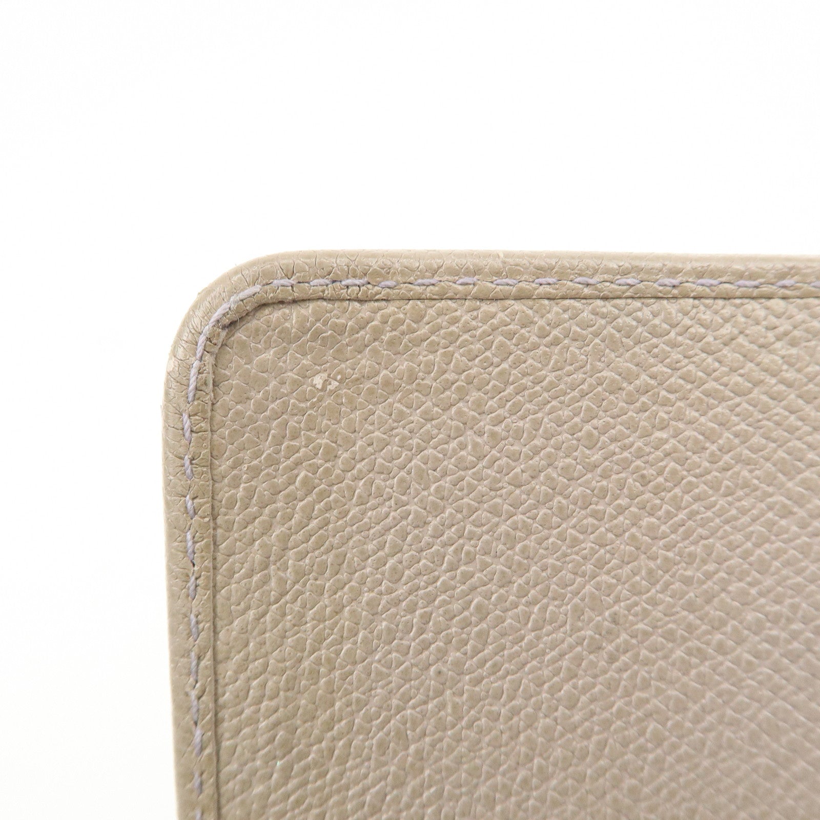 CHANEL COCO Button Leather Agenda Cover Gray Used