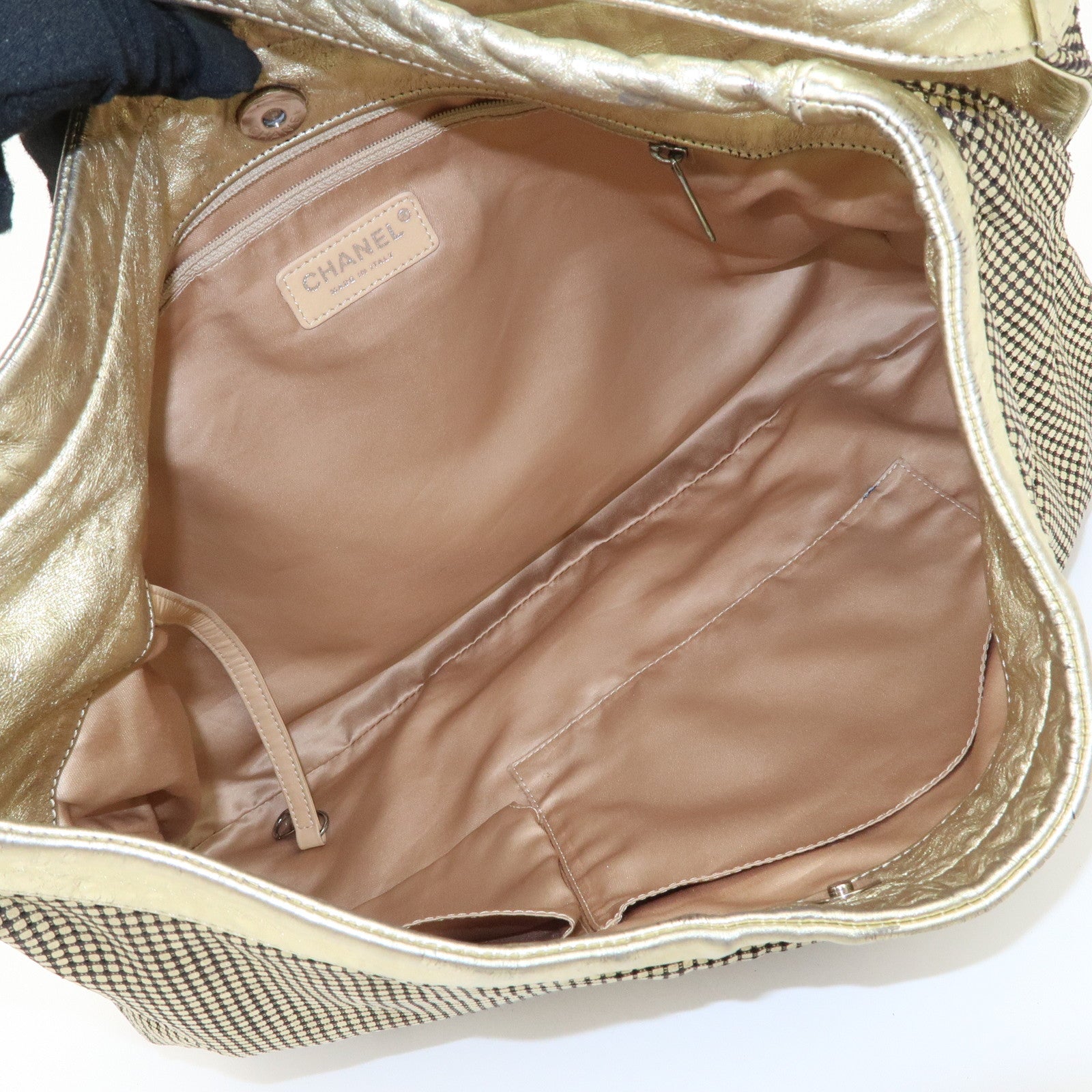 CHANEL COCO Mark Leather Big Gradation Shoulder Bag Used