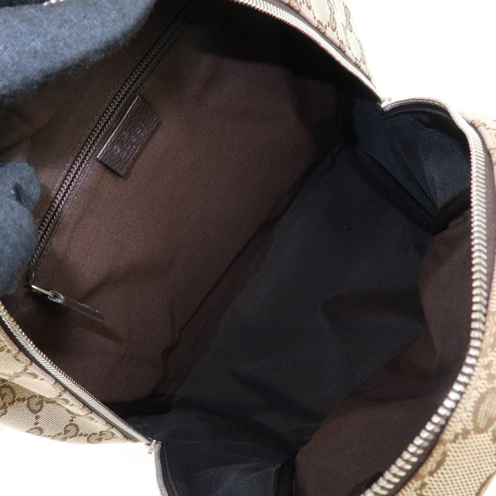 GUCCI GG Canvas Leather Backpack Beige Brown 449906 Used