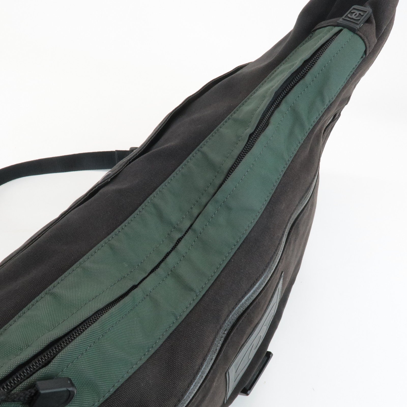 CHANEL COCO Mark Sportline Canvas Shoulder Bag A23289 Used