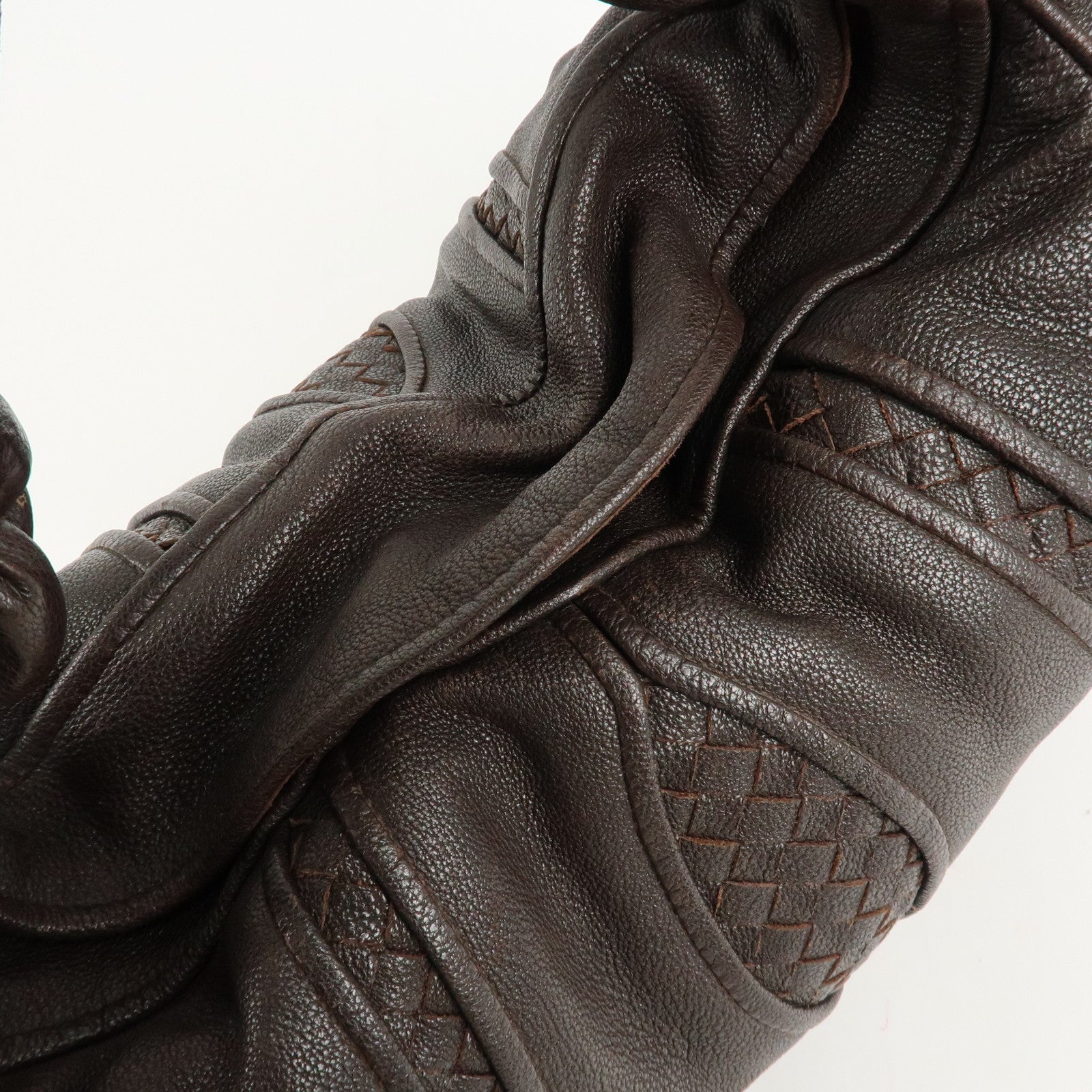 BOTTEGA VENETA Intrecciato Leather Shoulder Bag 179309 Used