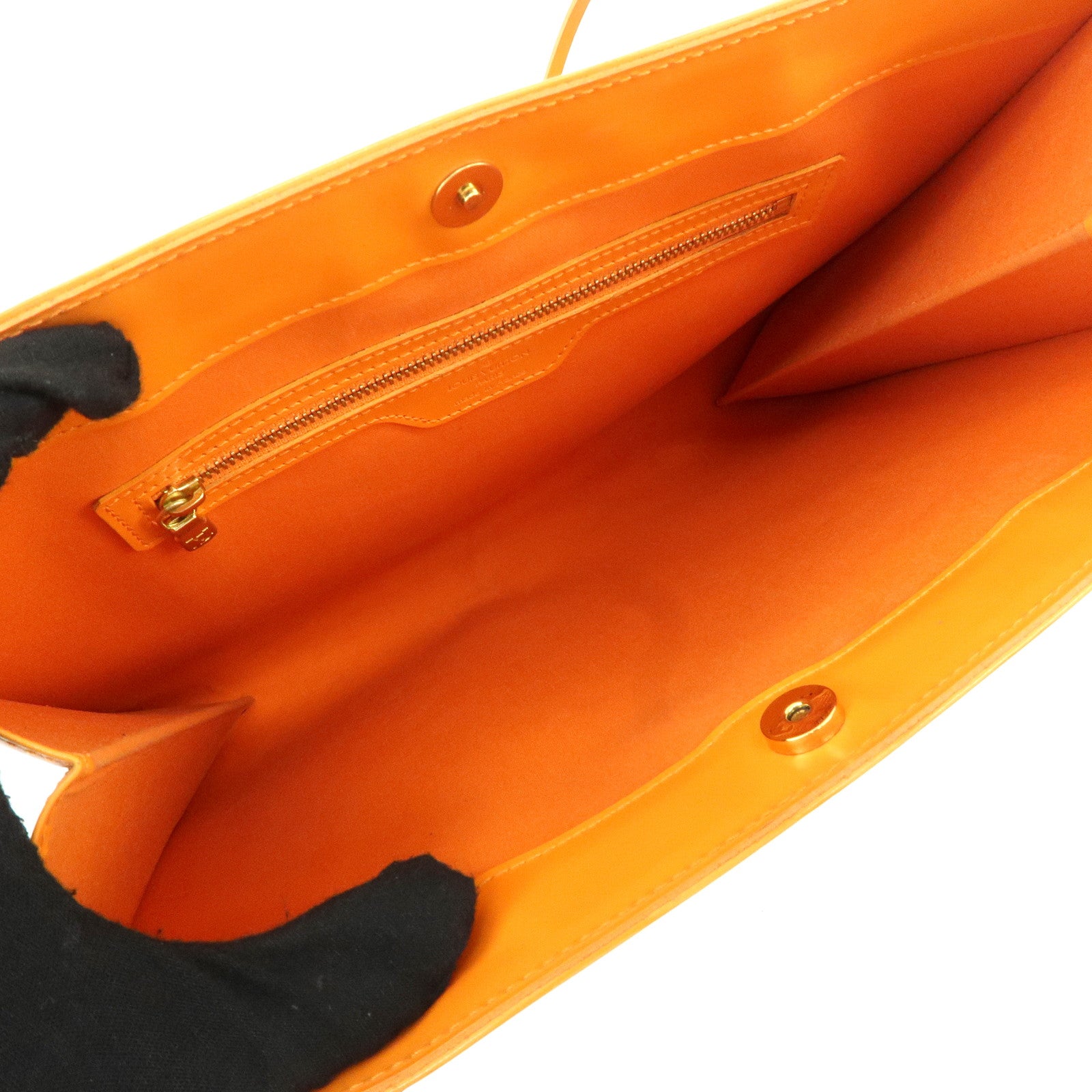 Louis Vuitton Epi SaintTropez Hand Bag Mandarin Orange M5246H Used