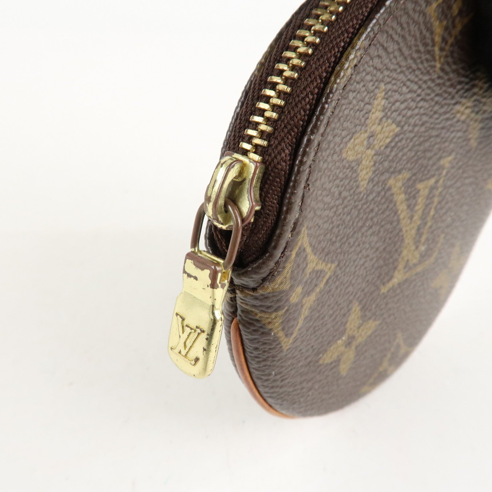 Set of2 Louis Vuitton Monogram Porte Monnaie Rond Coin Case M61926 Used