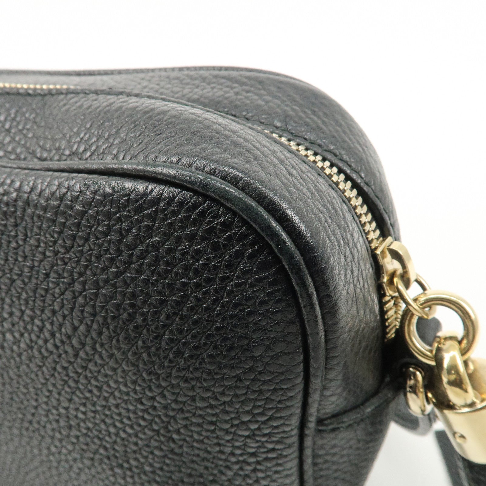 GUCCI SOHO Leather Small Disco Shoulder Bag Black 308364 Used