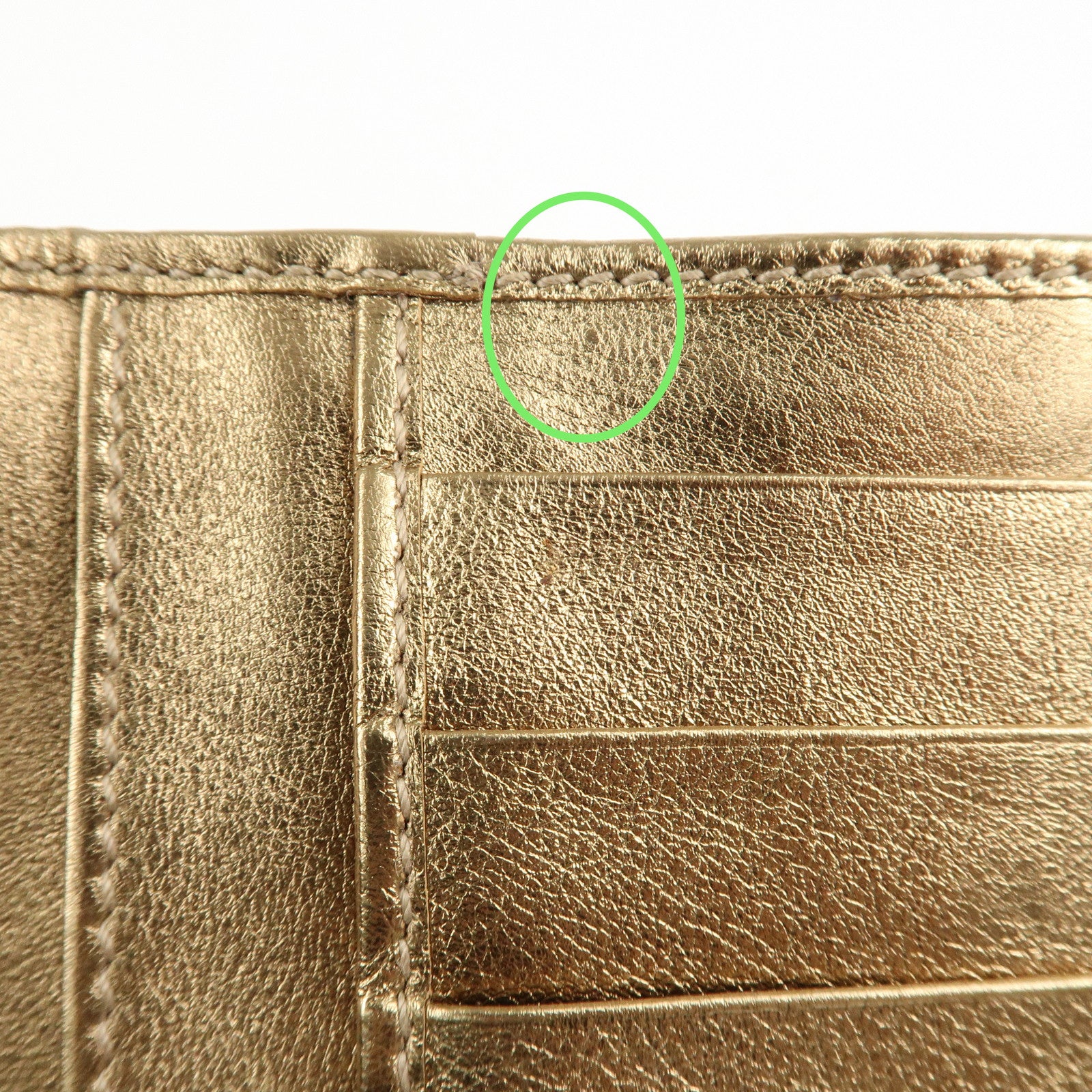 GUCCI Princy GG Satin Leather W Hook Bifold LongWallet 167464 Used