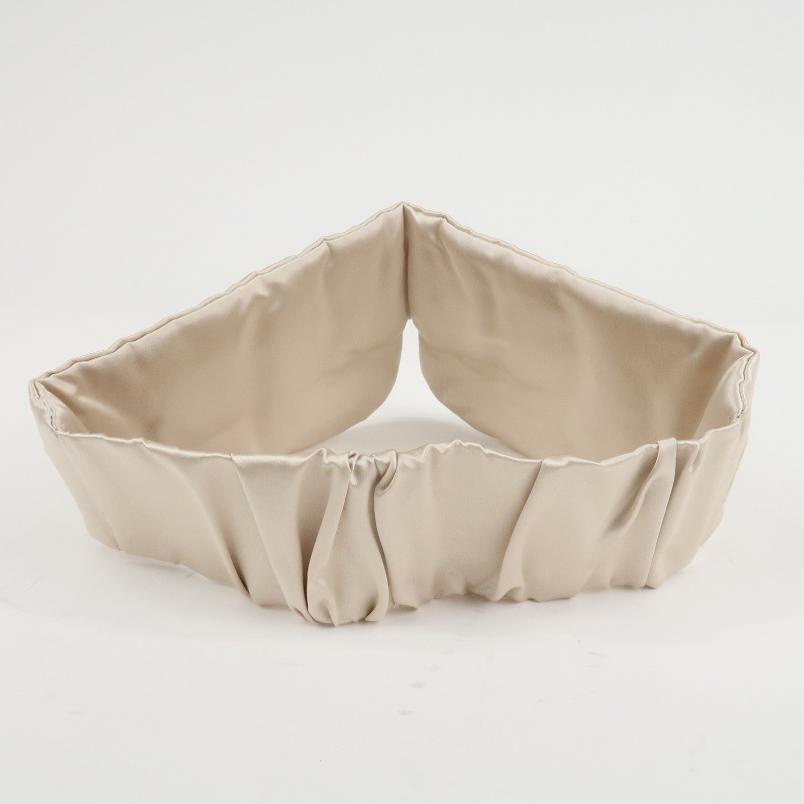 MIU MIU Matelasse Leather Pouch Silk Eye Mask Gold Used