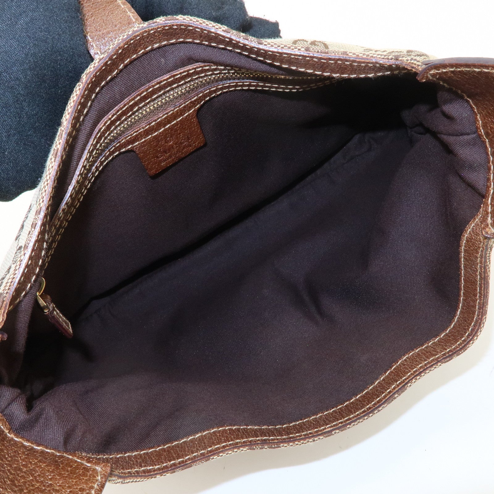 Gucci New Jackie GG Canvas Leather Shoulder Bag Used