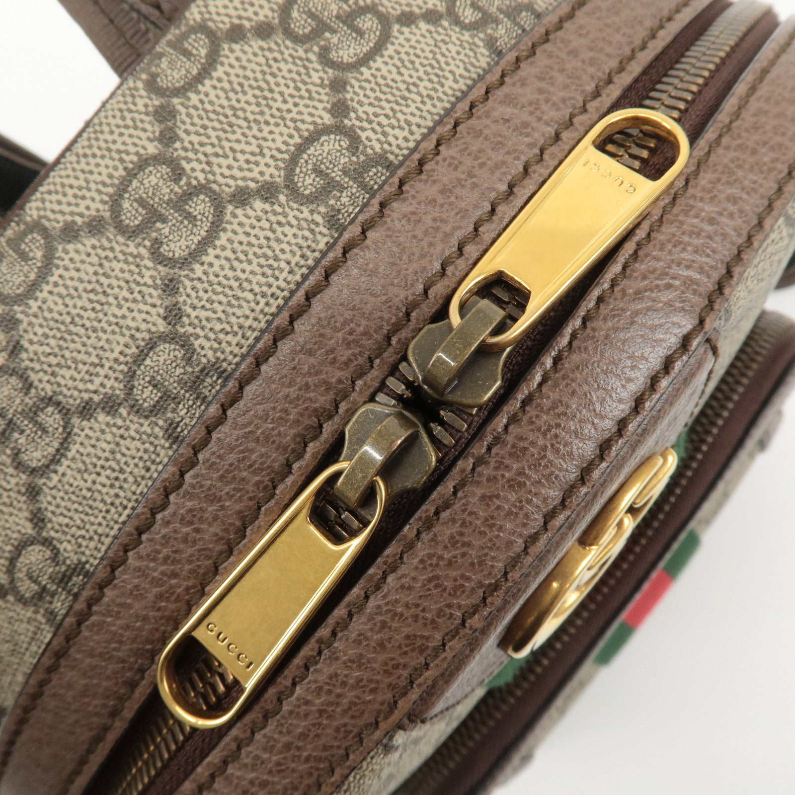 GUCCI Ophidia Sherry GG Supreme Leather Small Backpack 547965 Used