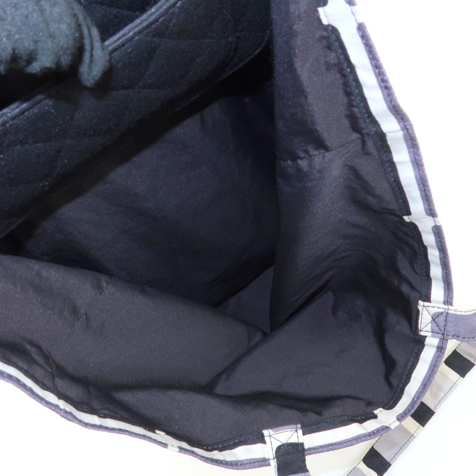 CHANEL Matelasse Cotton Jersey Lambskin Chain Shoulder Bag Eco Bag Used