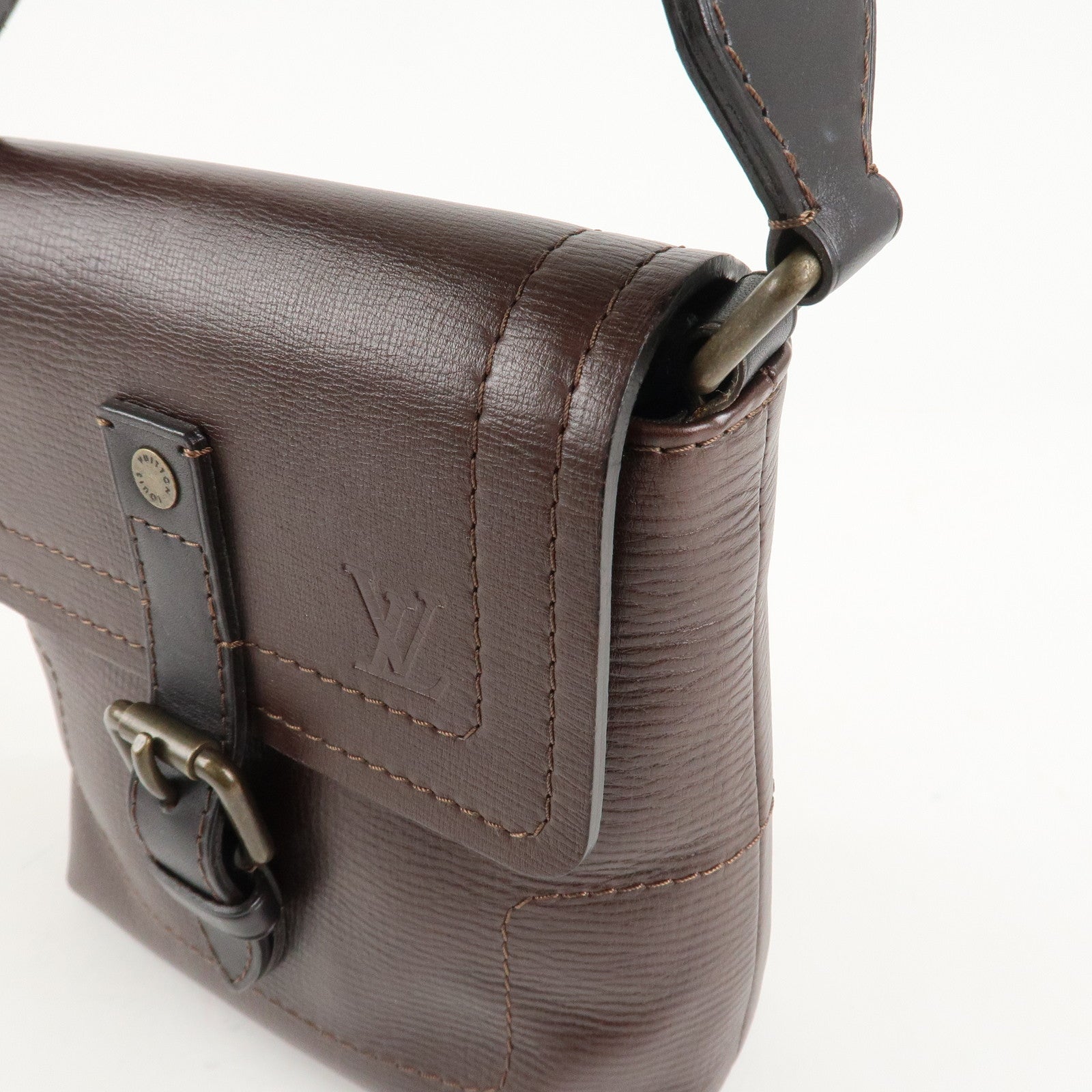 Louis Vuitton Utah Yuma Shoulder Bag Cafe Brown M92995 Used