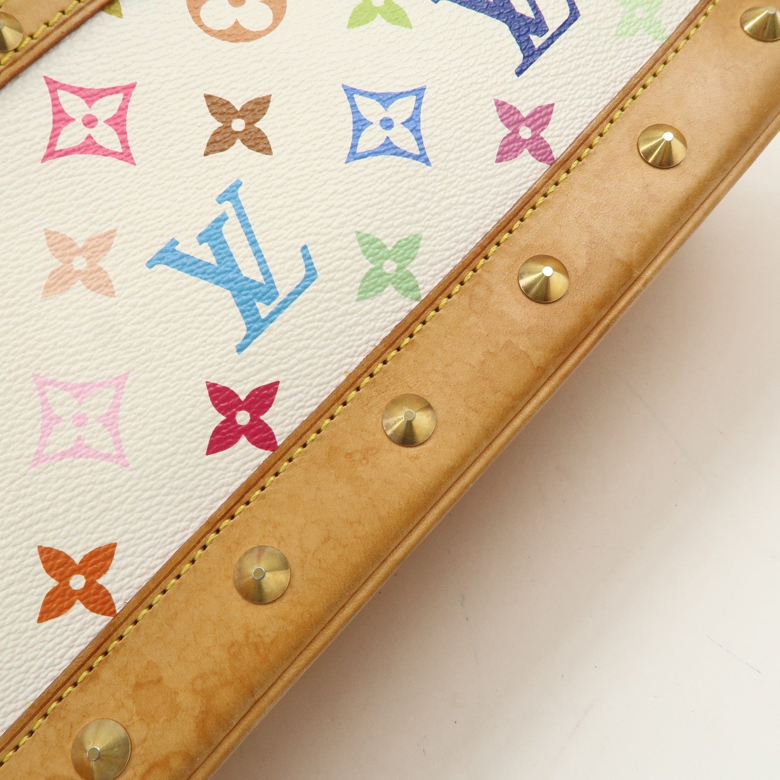 Louis Vuitton Monogram Multicolor Alma PM Hand Bag Blanc M92647 Used