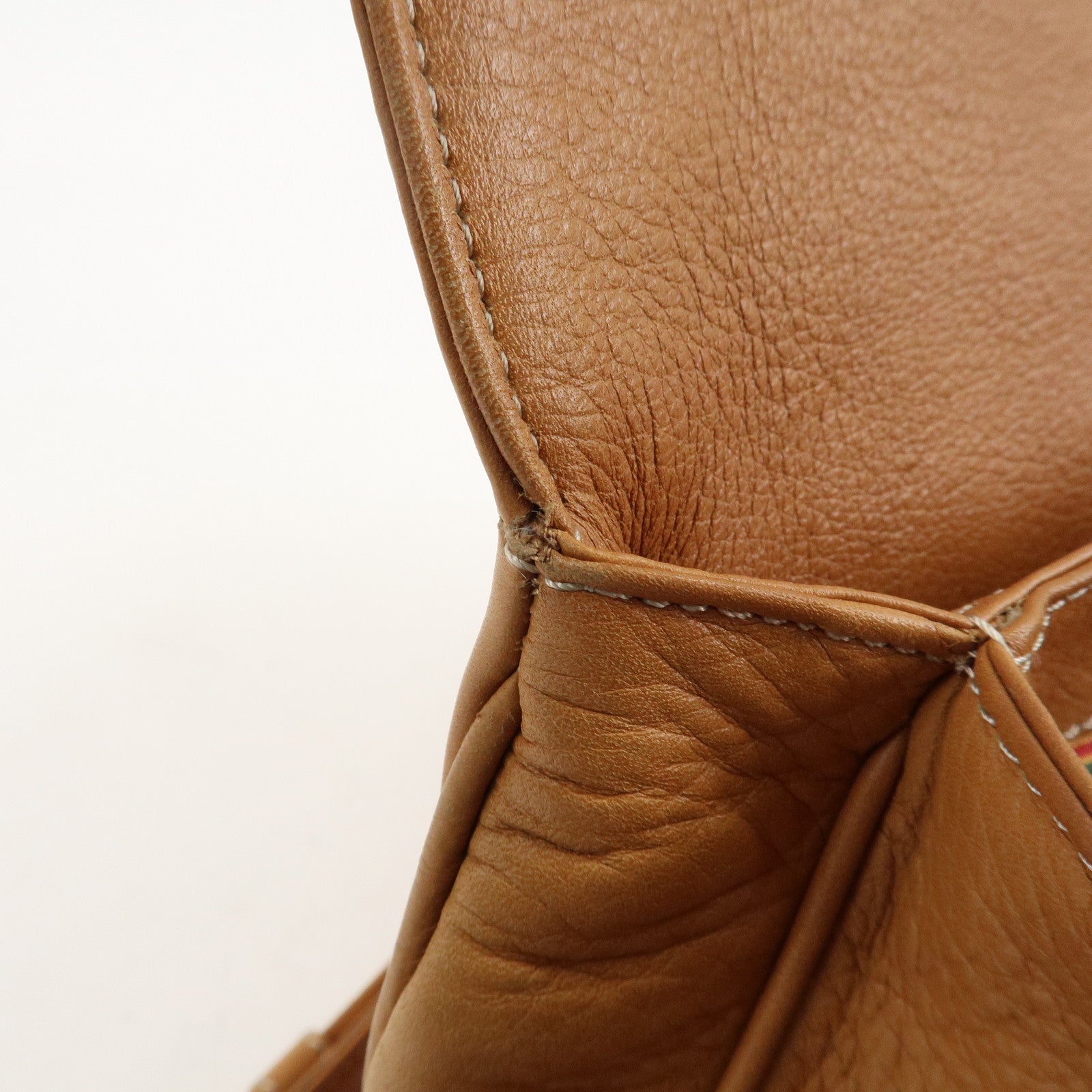 LOEWE Anagram Leather Shoulder Bag Crossbody Bag Brown Used