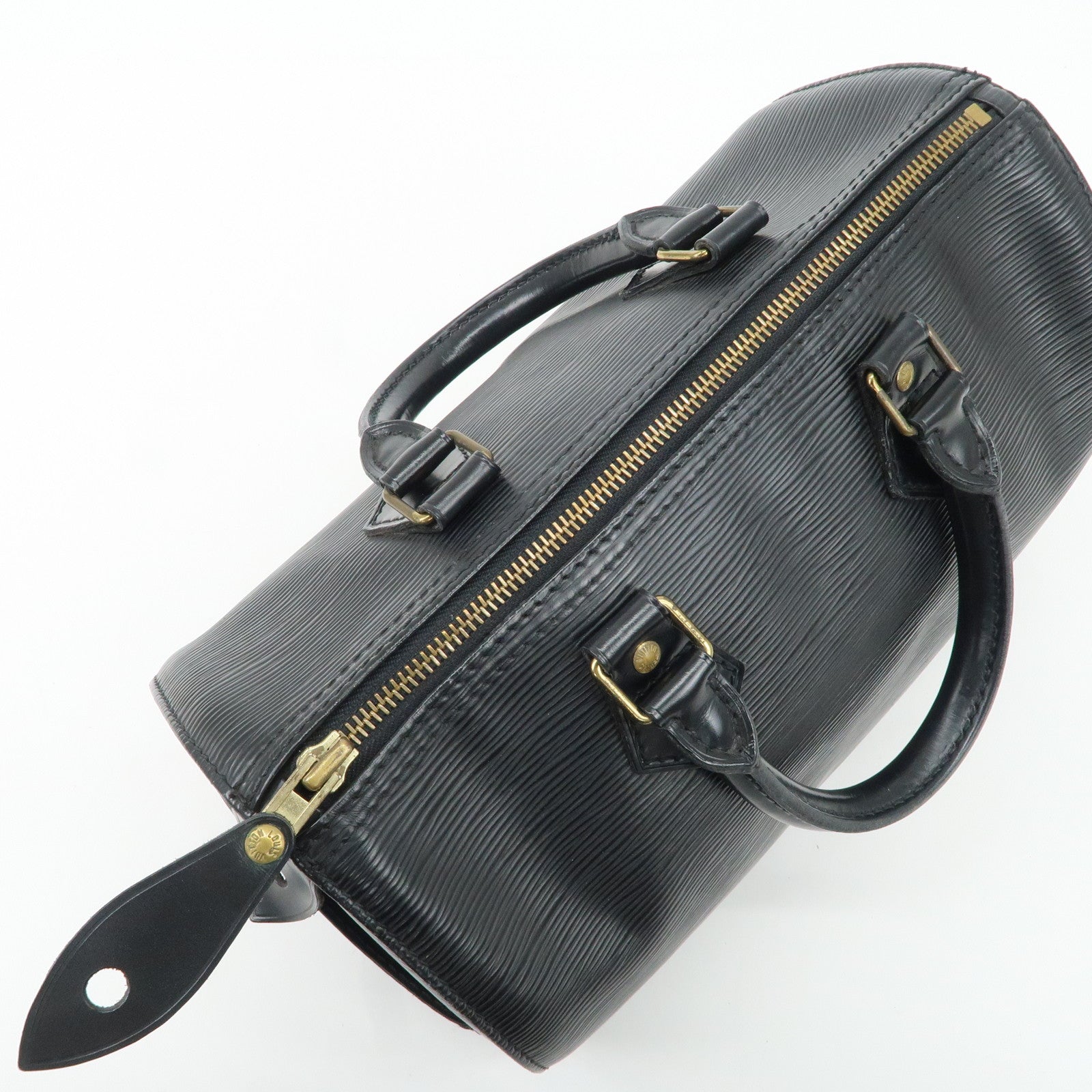 Louis Vuitton Epi Speedy 25 Boston Bag Hand Bag Noir Black M43012 Used