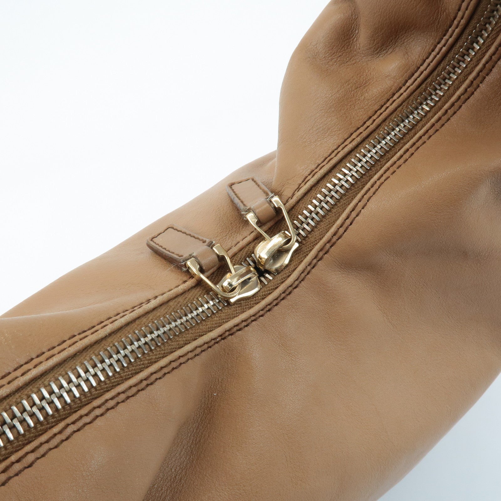GUCCI Leather One Shoulder Bag Beige 001.4288 Used
