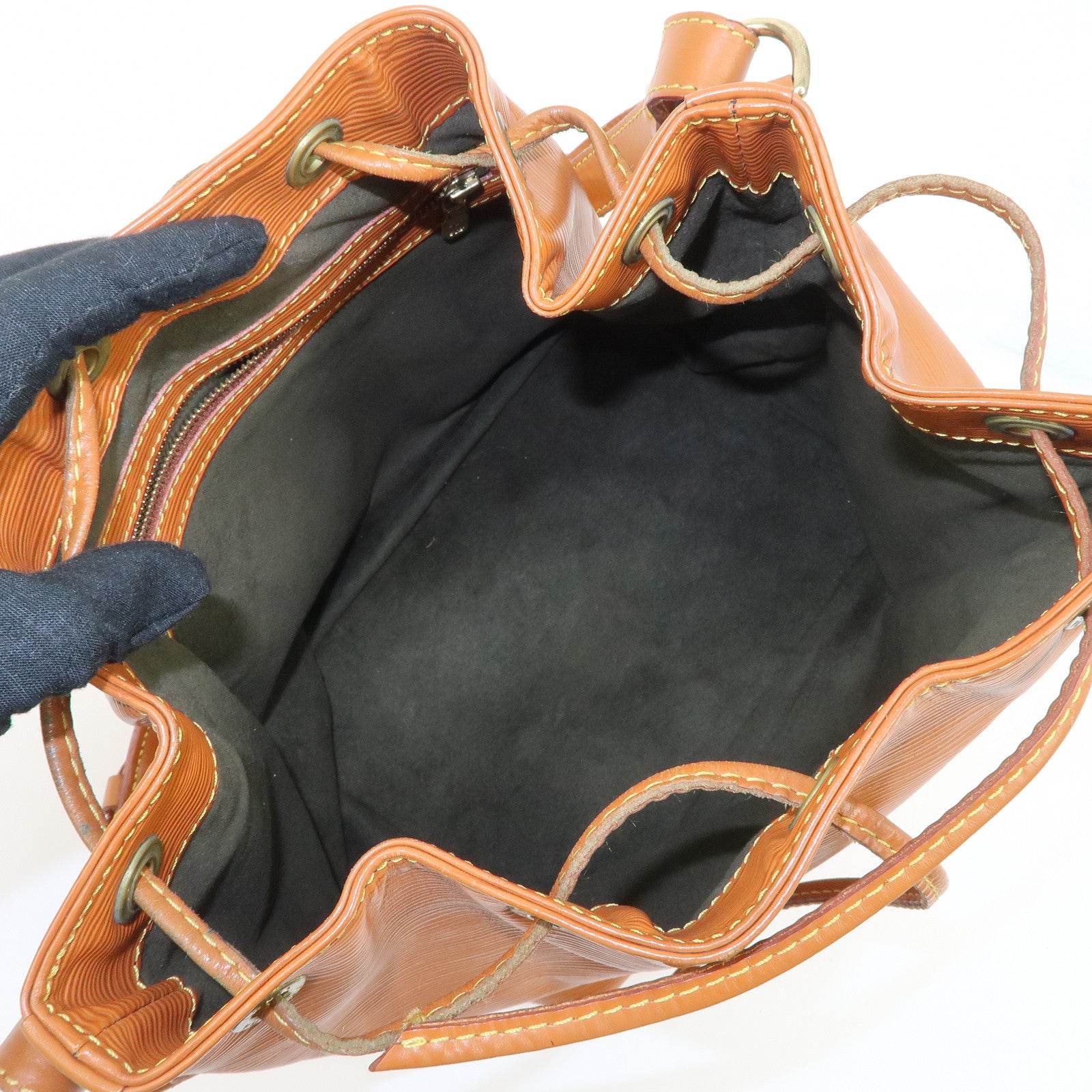 Louis Vuitton Epi Petit Noe Shoulder Bag Zipang Gold M44108 Used