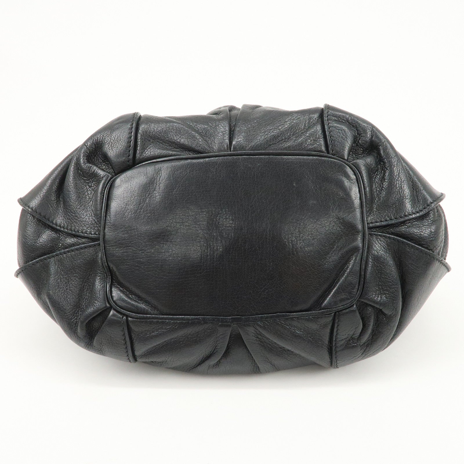 CELINE Bitter Sweet Leather Shoulder Bag Hand Bag Black Used