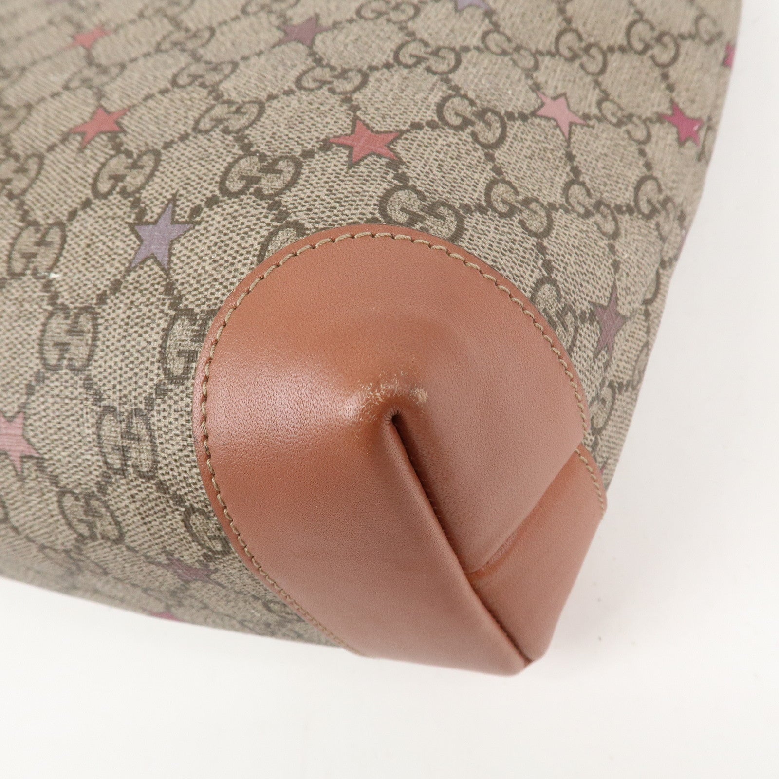 GUCCI GG Supreme PVC Leather Tote Bag Shoulder Bag Beige 309499