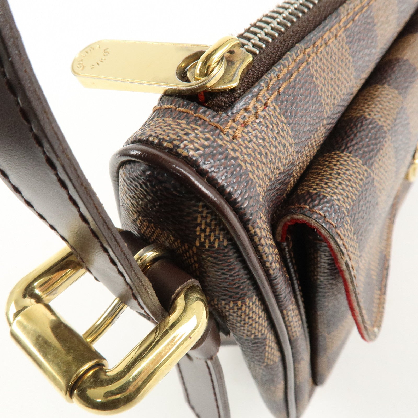 Louis Vuitton Damier Leather Canvas Ravello GM Shoulder Bag N60006 Used