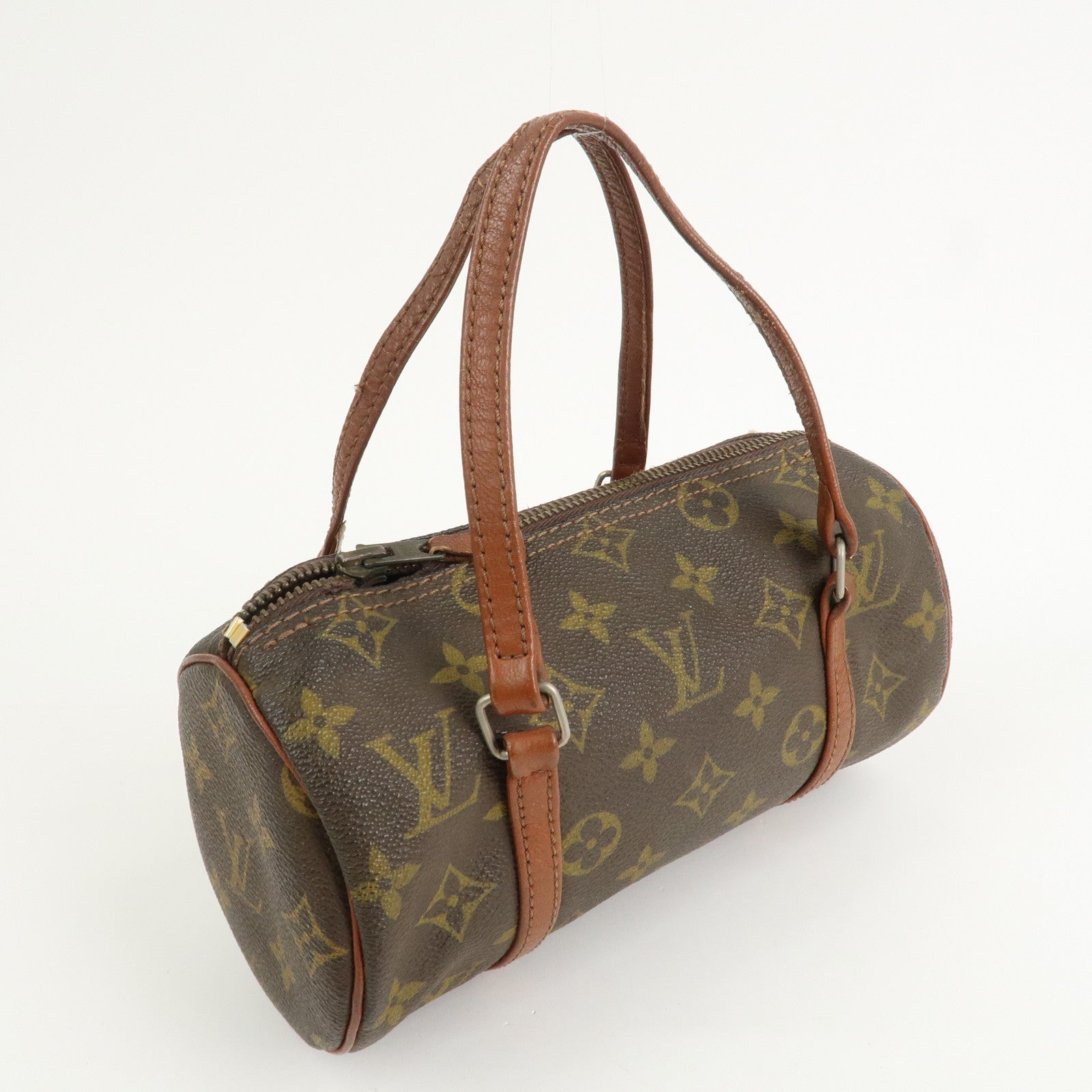 Louis Vuitton Monogram Papillon 26 Hand Bag Old Style Brown M51366