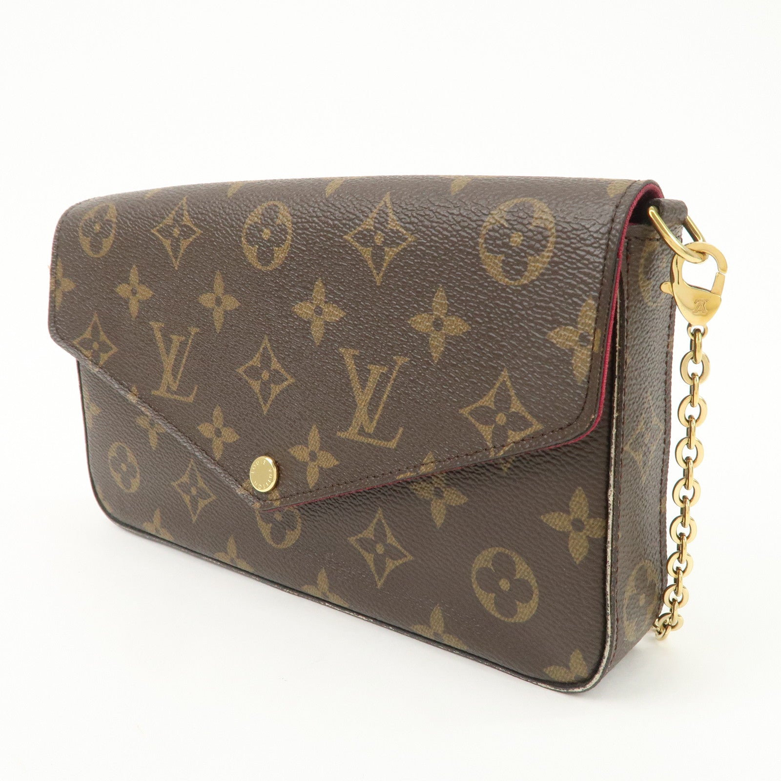 Louis Vuitton Monogram Pochette Felicie Shoulder Bag Brown M61276 Used