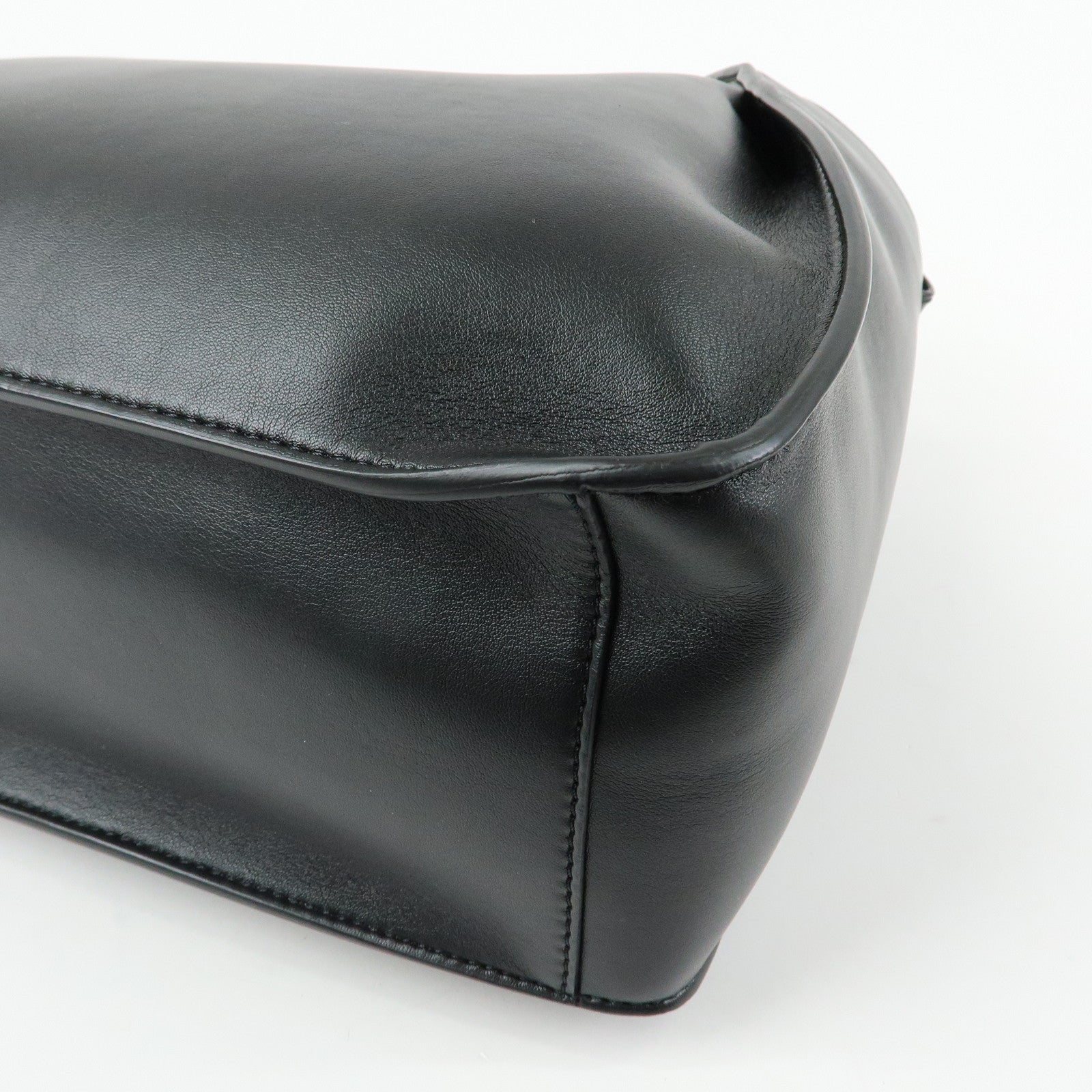 STELLA MCCARTNEY Faux Leather 2Way Shoulder Bag Hand Bag Black