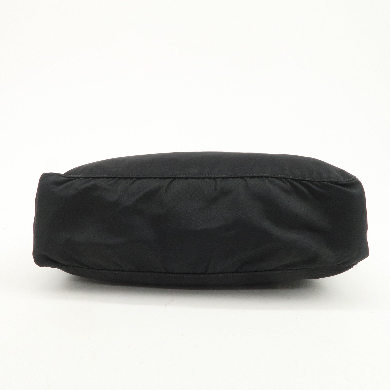 PRADA Triangle Logo Nylon Tote Bag Shoulder Bag Hand Bag Black