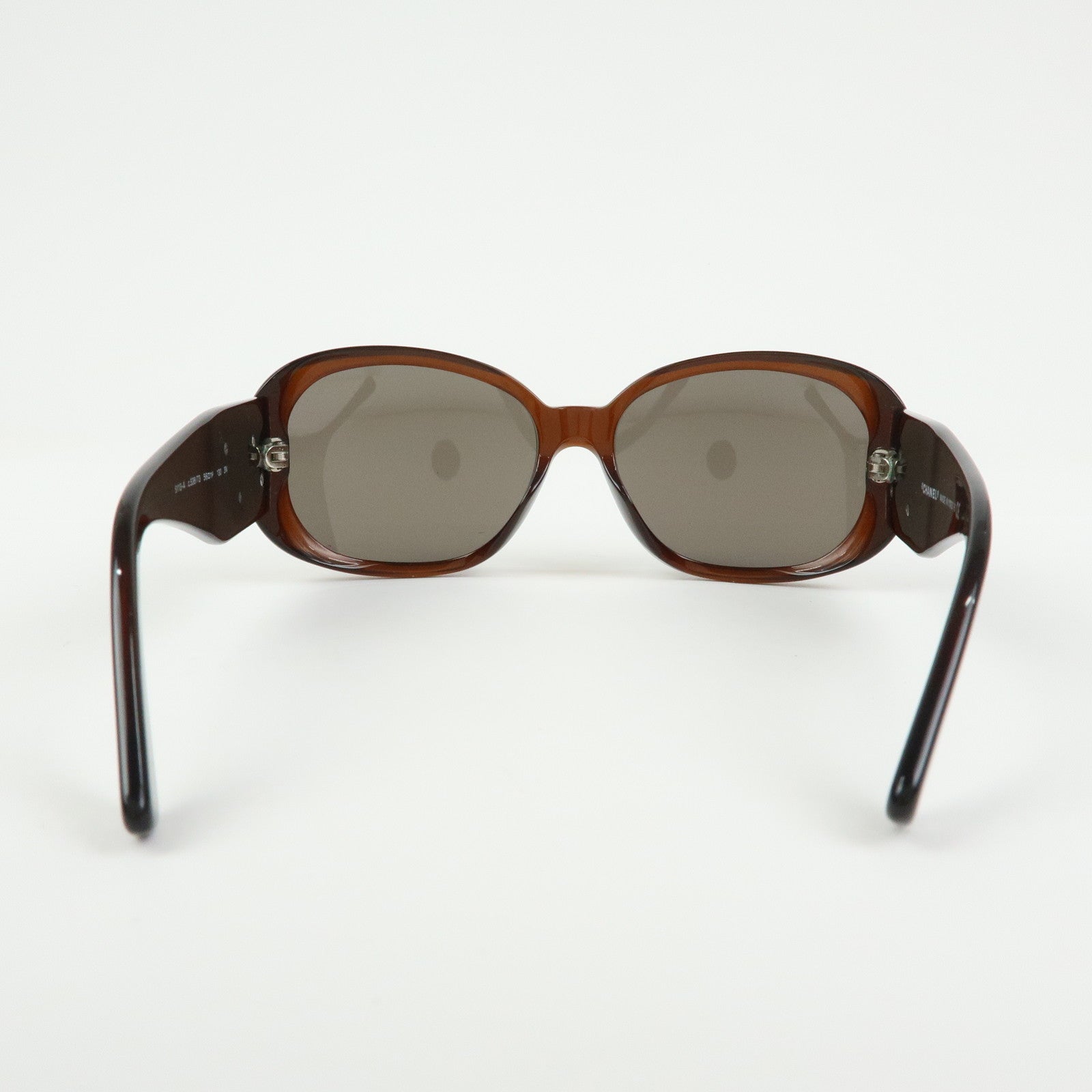 CHANEL Camellia Plastic Sunglasses Brown 5113-A56□16