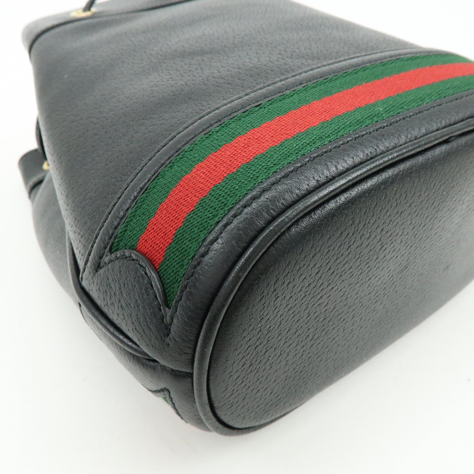 GUCCI Ophidia Sherry GG Marmont 2way Bucket Bag Small Black 610846