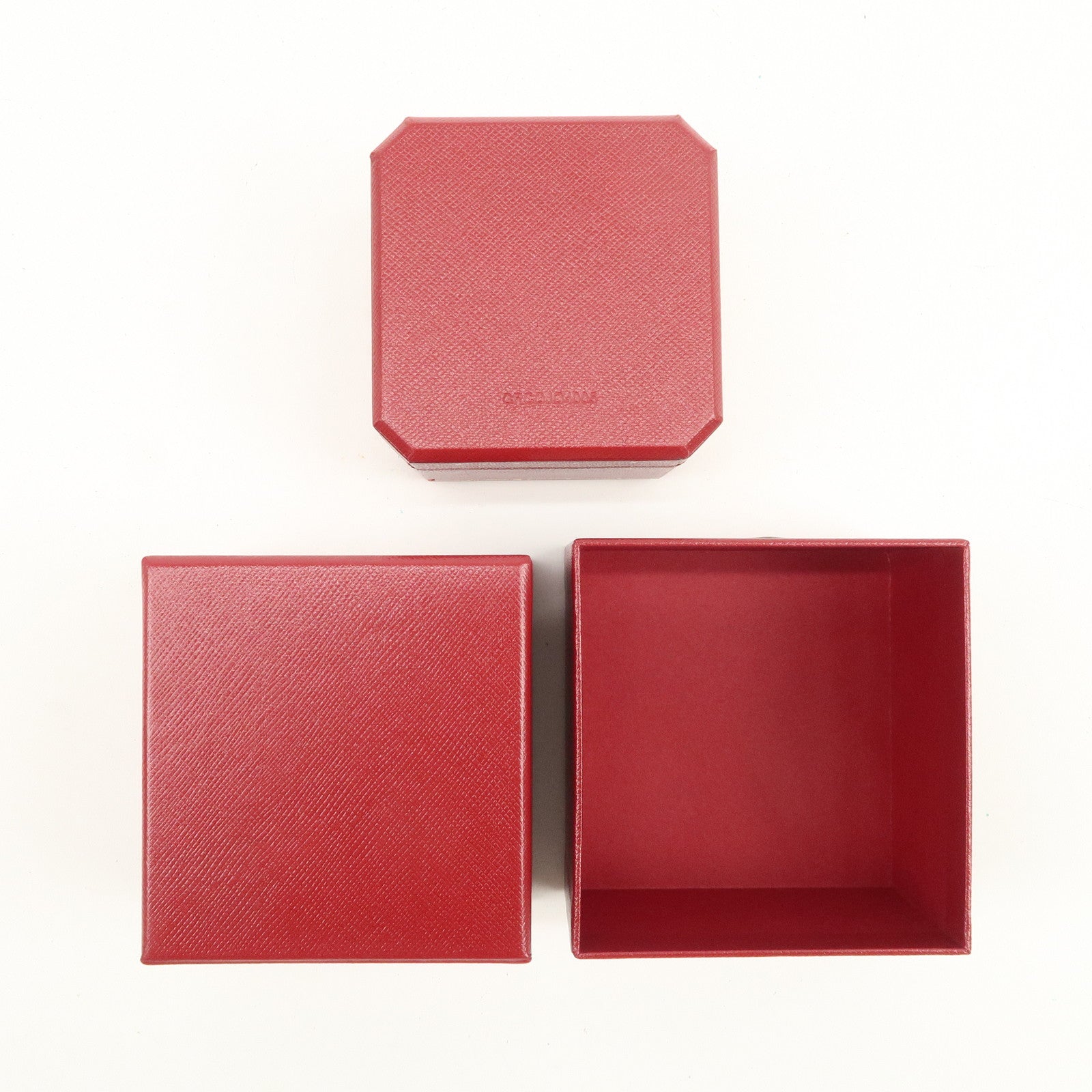 Cartier Set of 2 Jewelry Box Ring Box Display Box Red