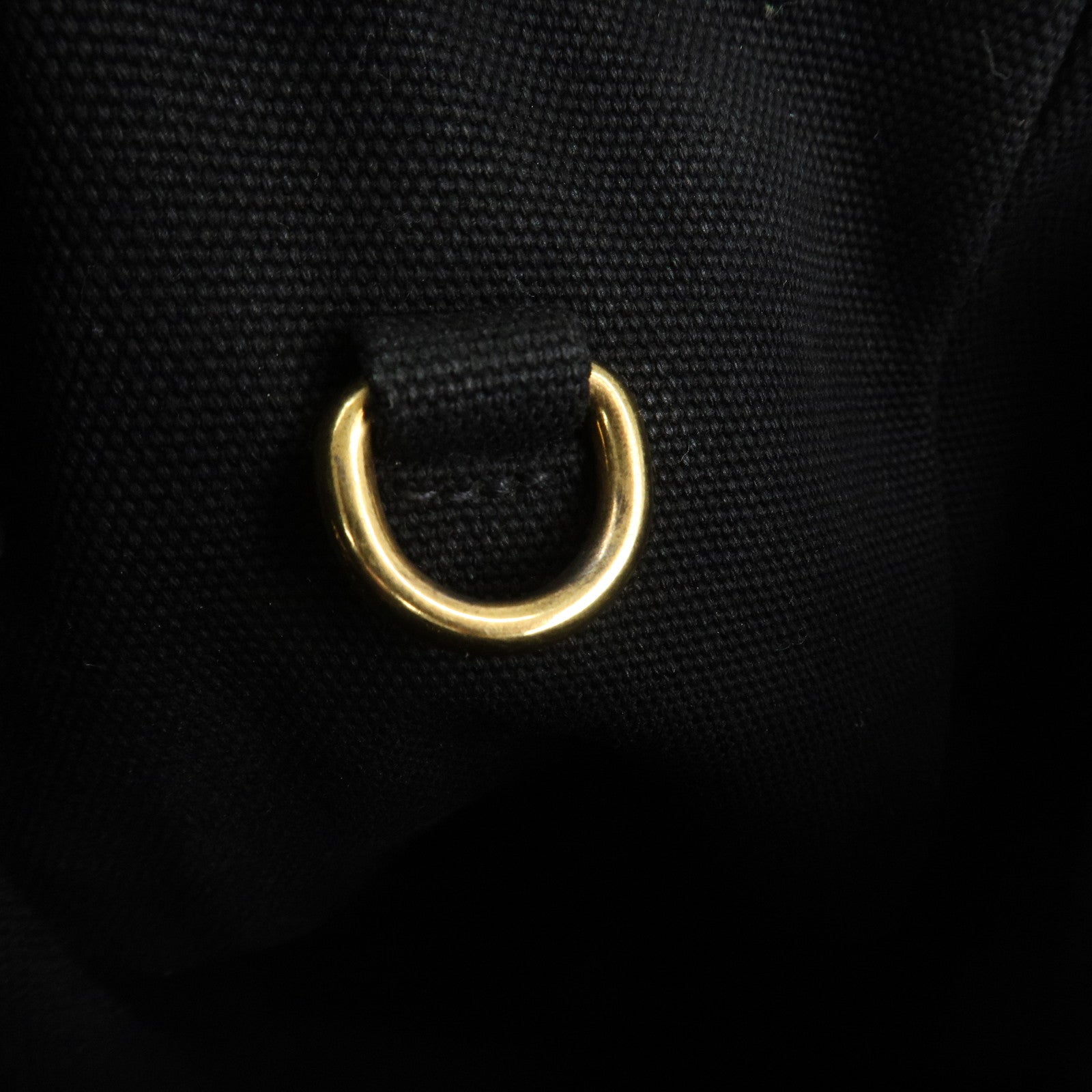 PRADA Canapa Mini Canvas 2Way Hand Bag Tote Bag Black 1BG439 Used