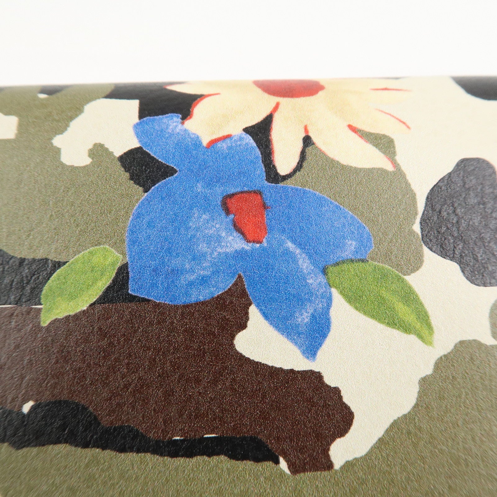 MIU MIU Flower Leather Bi-fold Compact Wallet Multicolor 5MV204