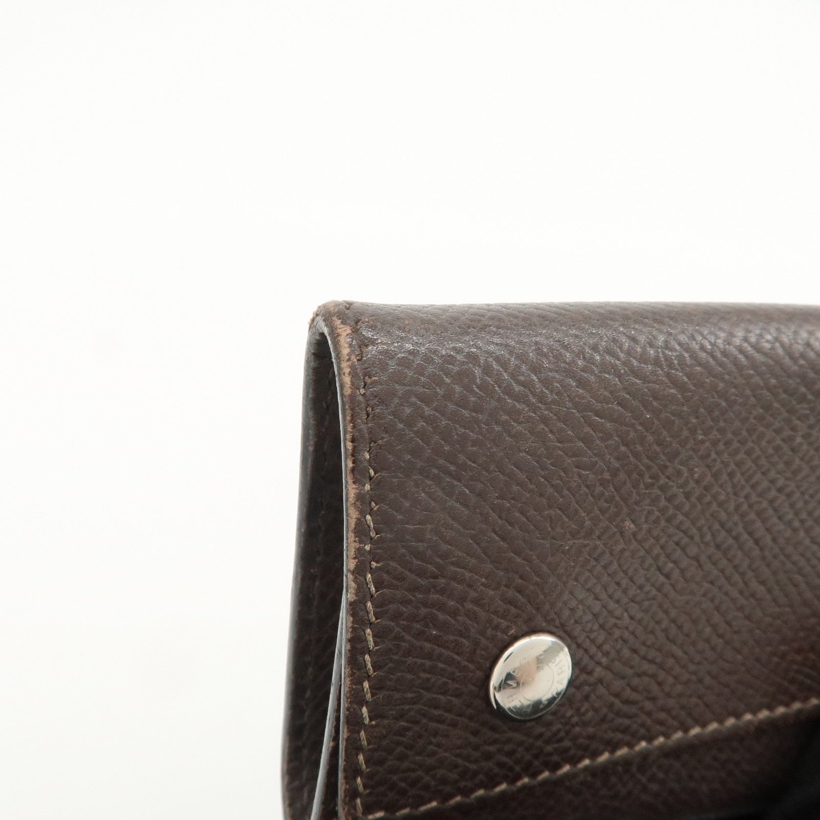 HERMES Etui Cles 4 Veau Epsom Leather L Stamped Key Case Dark Brown