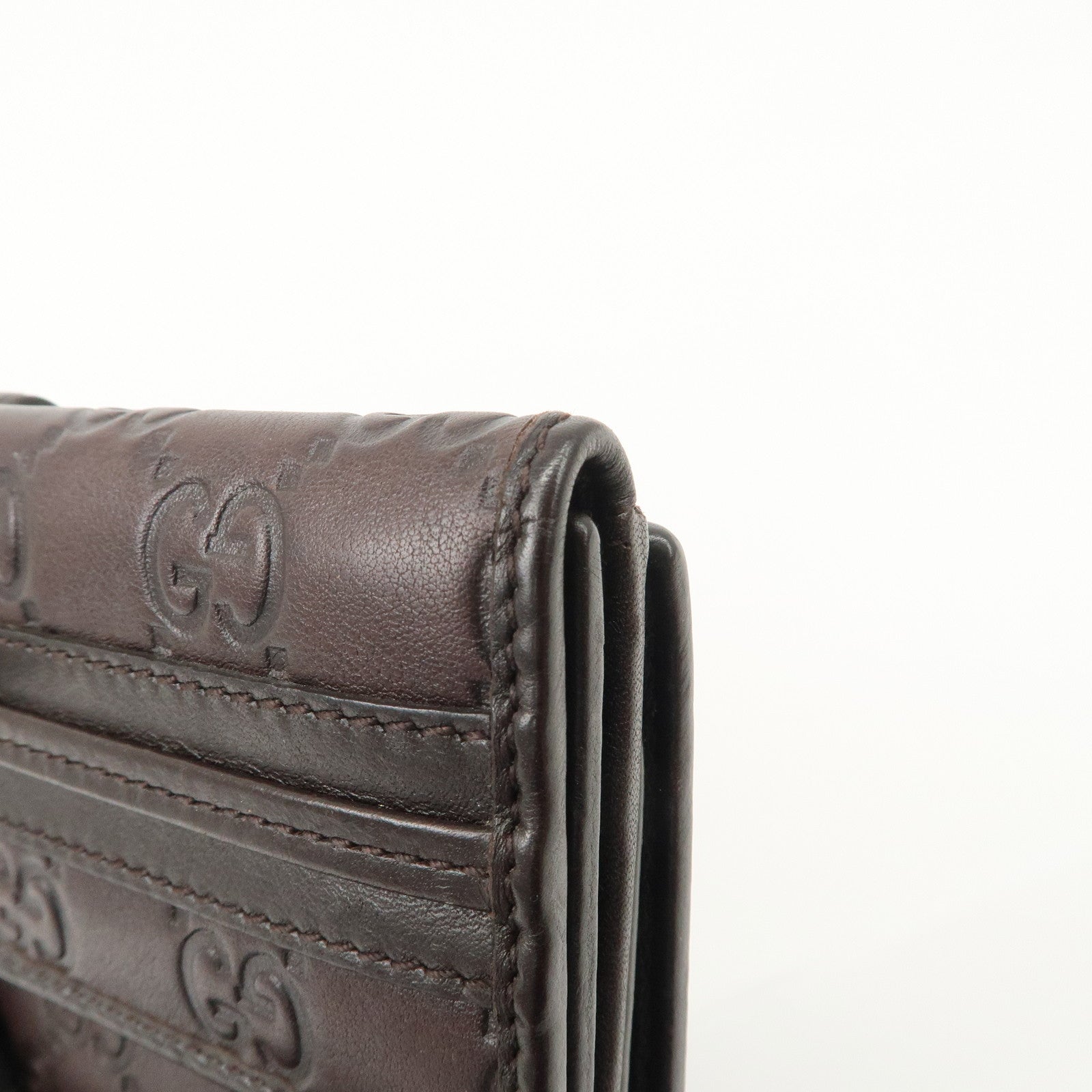 GUCCI Guccissima Mayfair Leather W Hook Long Bi-fold Wallet 256933 Used