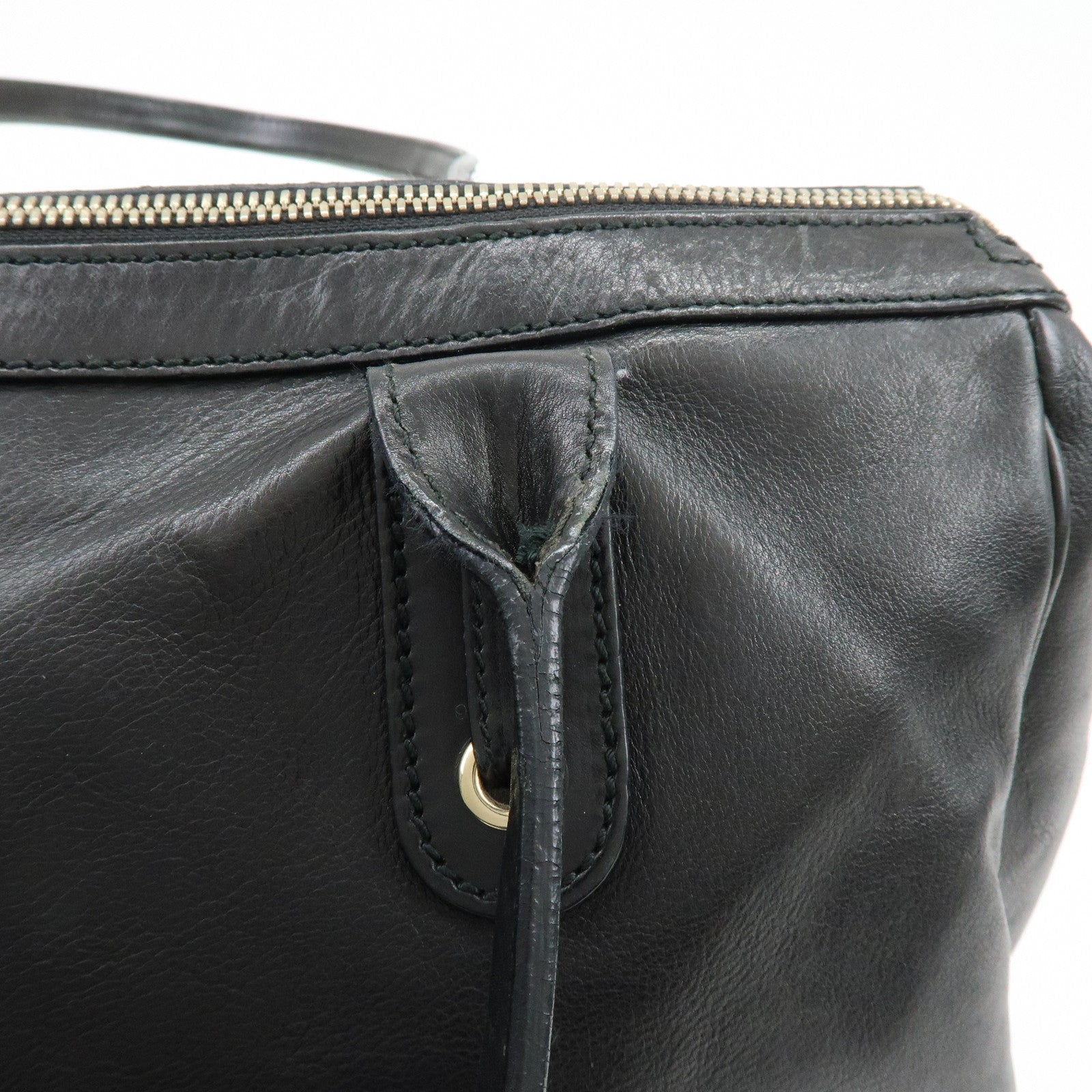 GUCCI Princy Leather Tote Bag Shoulder Bag Hand Bag Black 177052