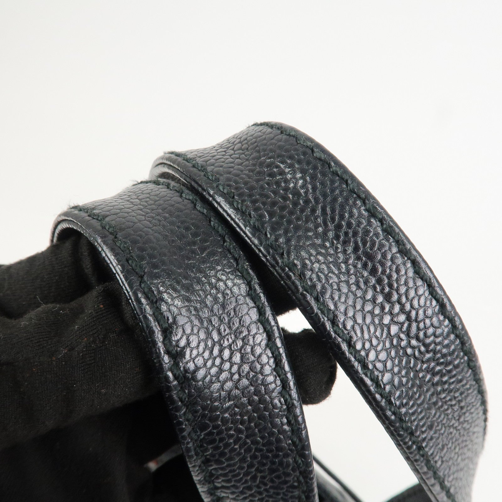 CHANEL COCO Mark Caviarskin Shoulder Bag Hand Bag Black