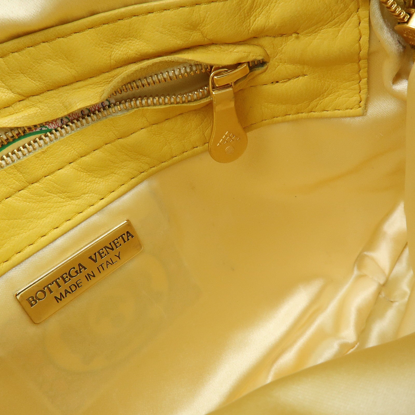 BOTTEGA VENETA Intrecciato Leather Shoulder Crossbody Bag Yellow