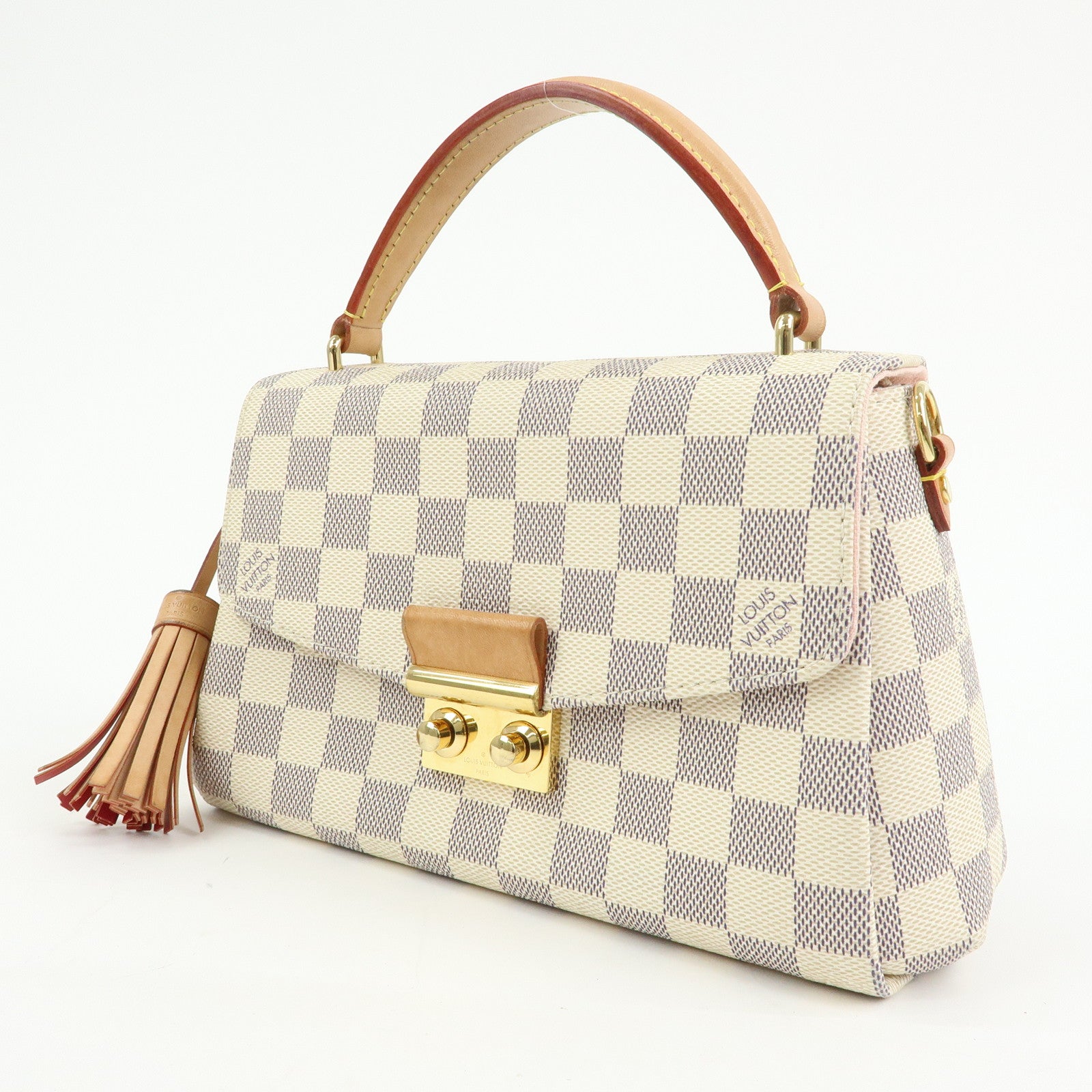 Louis Vuitton Damier Azur Croisette Canvas Leather 2Way Bag N41581