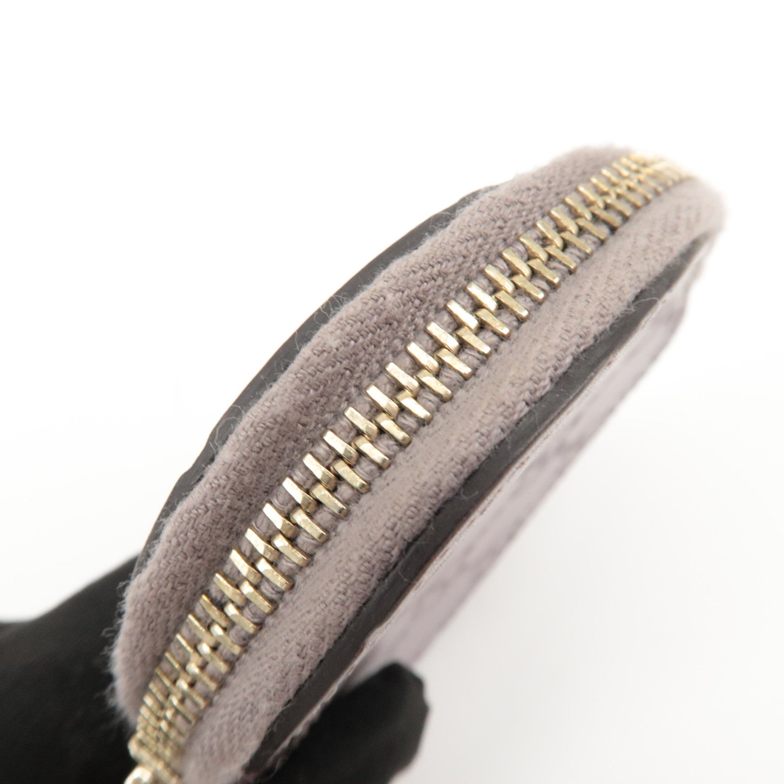 GUCCI Lovely Heart Guccissima Leather Coin Case Light Purple 152615 Used