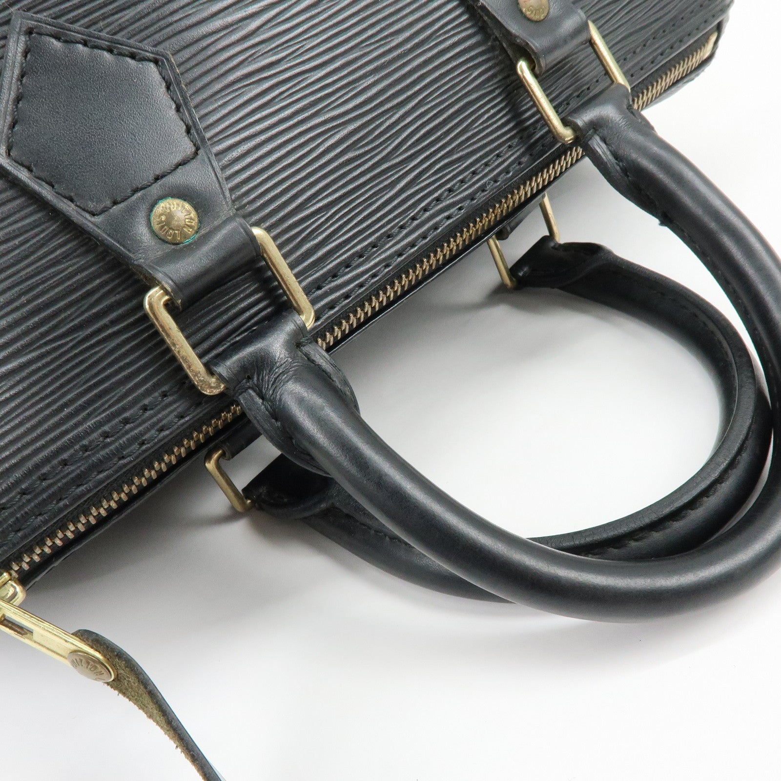 Louis Vuitton Epi Speedy 25 Leather Hand Bag Boston Bag Noir M59032