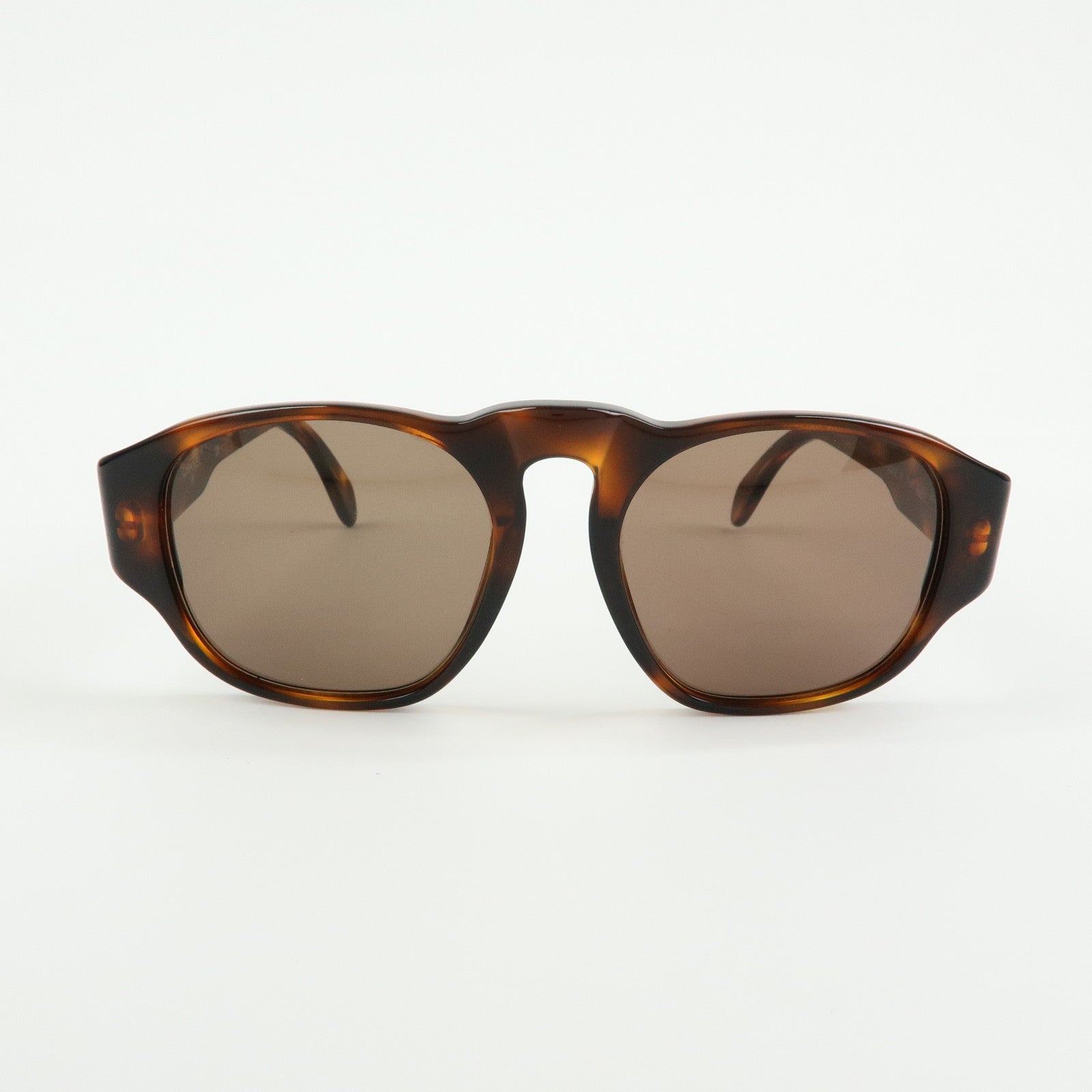 CHANEL COCO Mark Plastic Sunglasses Brown 01452 91235