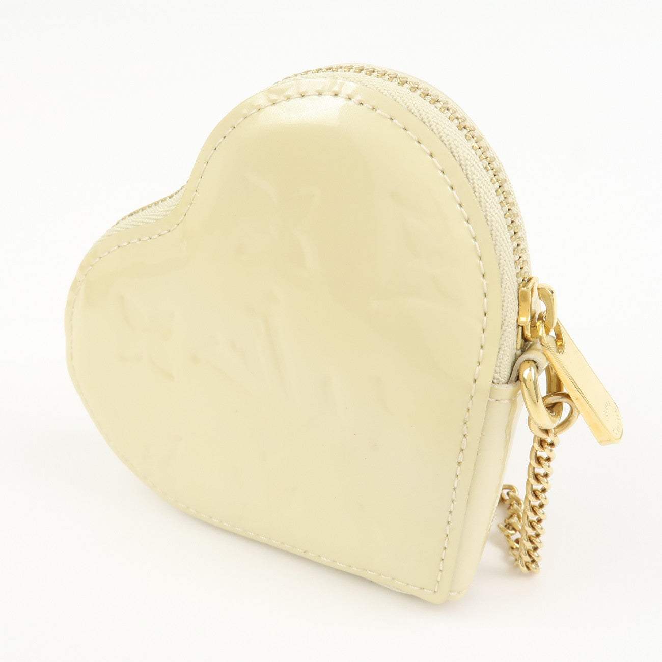 Louis Vuitton Monogram Vernis Porte Monnaie Coeur Ivory M91479