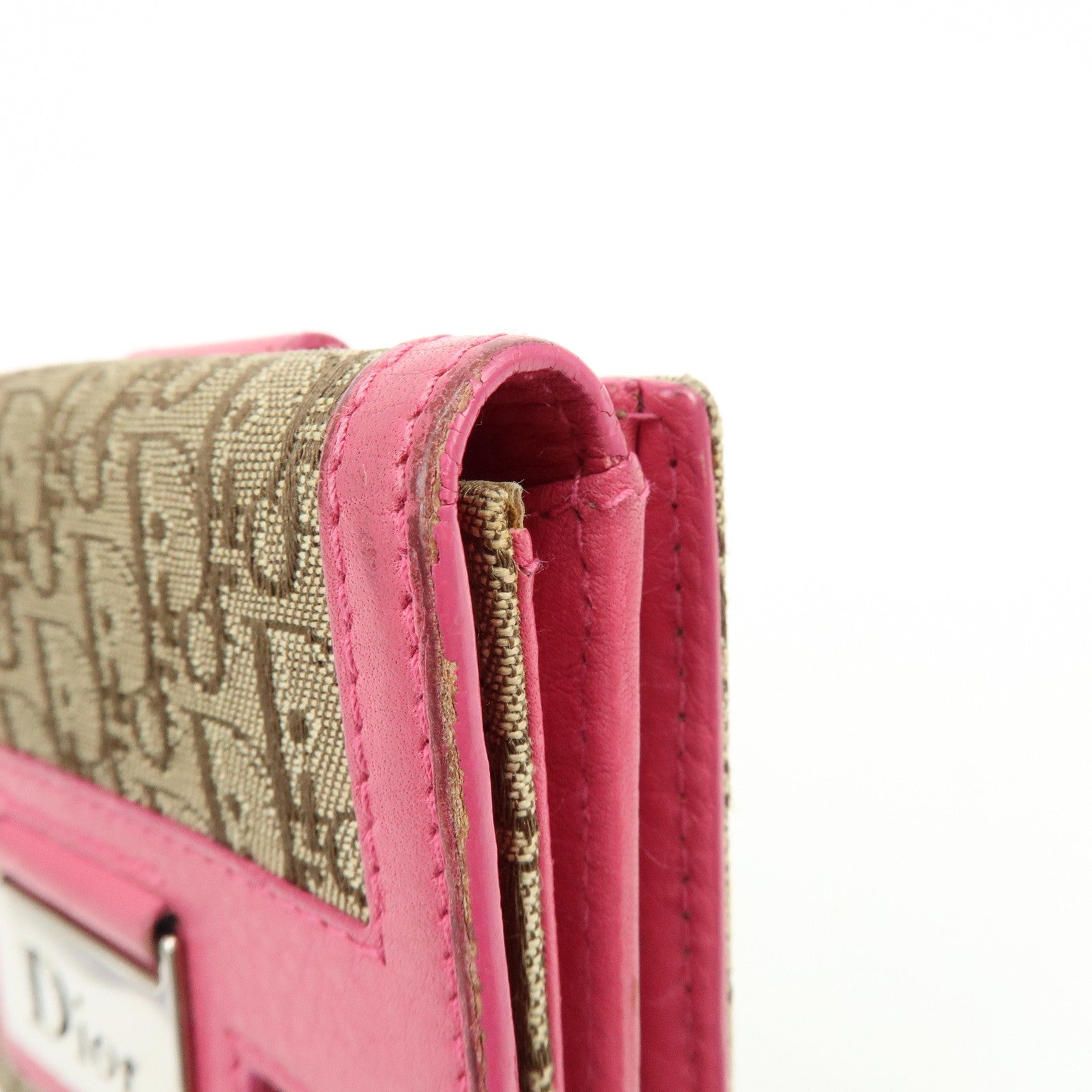 Christian Dior Street Chic Trotter Jaquard Canvas Leather Wallet