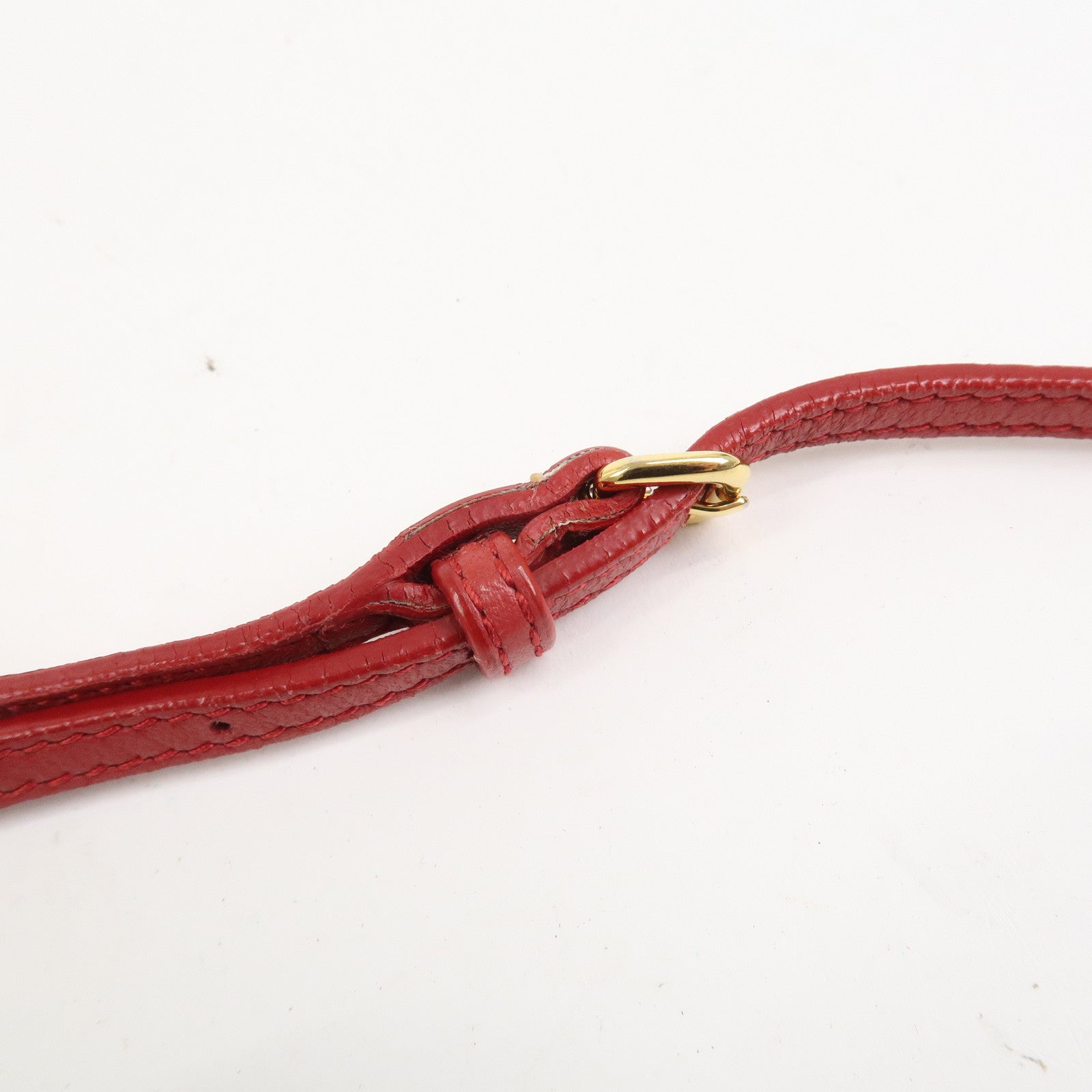 MIU MIU Logo Nappa Leather Shoulder Bag Crossbody Bag Red