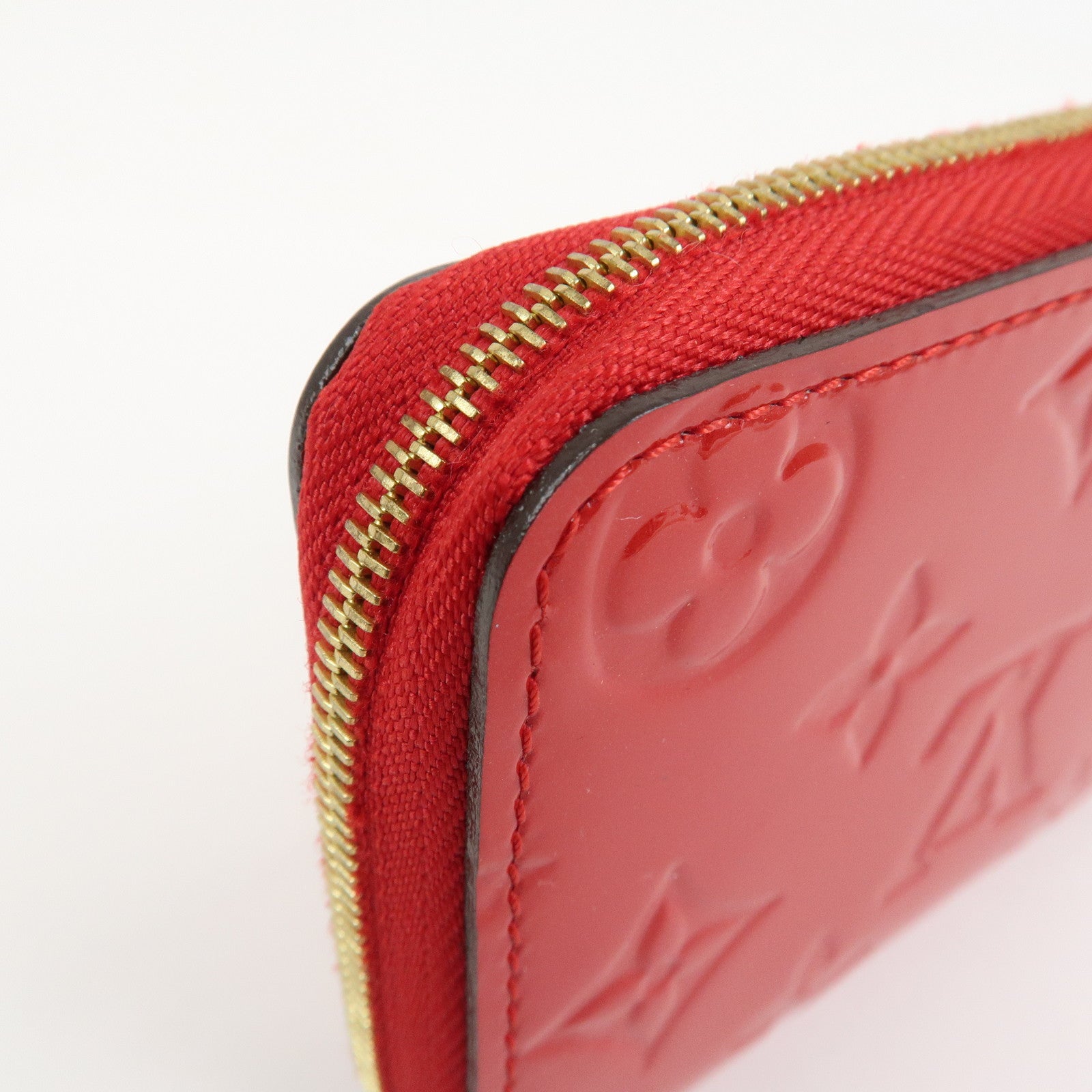 Louis Vuitton Vernis Leather Zippy Coin Purse Wallet Cerise M90202