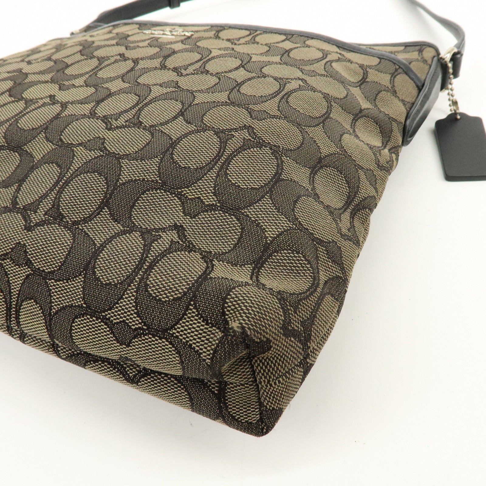 COACH Signature Set of 2 Shoulder Bag Crossbody Bag Black Brown