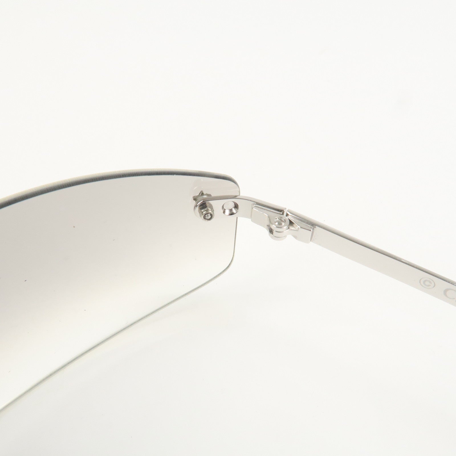 Christian Dior Clear Metal Sunglasses Gray Gradation 65□15 YB7NN Used