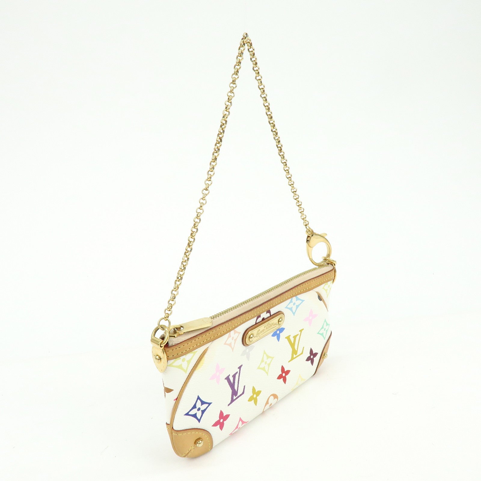 Louis Vuitton Monogram Multicolor Pochette Milla MM Blanc M60096
