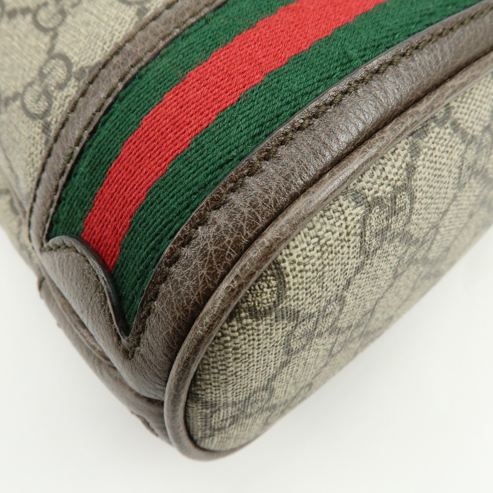 GUCCI Ophidia Sherry GG Supreme Leather 2Way Bucket Bag 550621