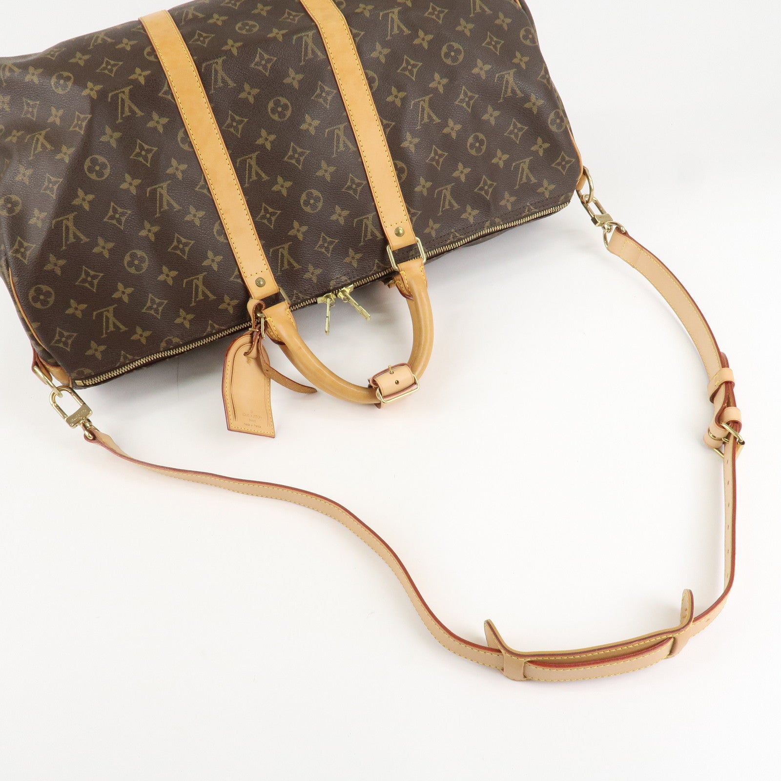 Louis Vuitton Monogram Keep All 50 Bandouliere Boston Bag M41416 Used