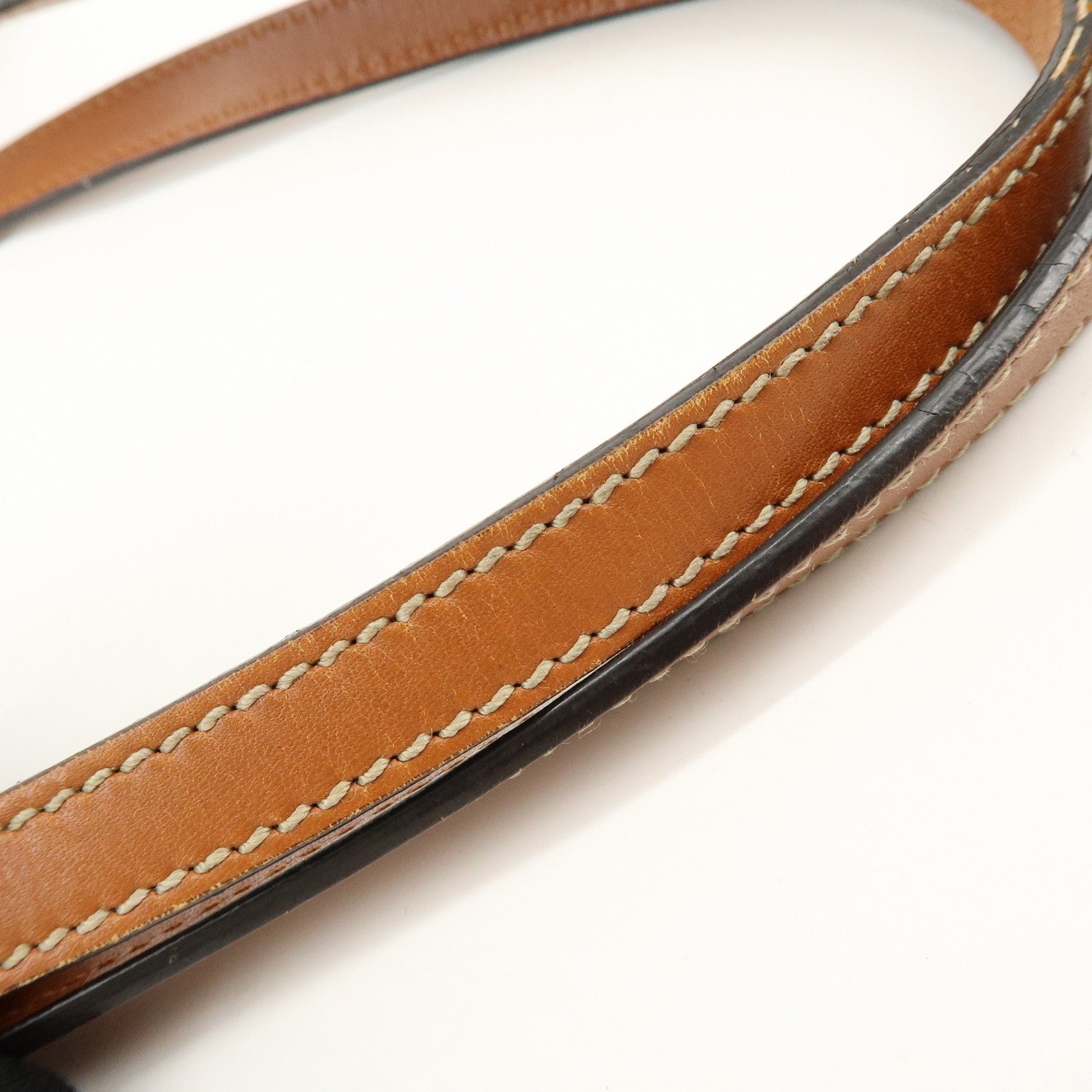 GUCCI Straw Leather Tote Bag Shoulder Bag Beige Brown 309551